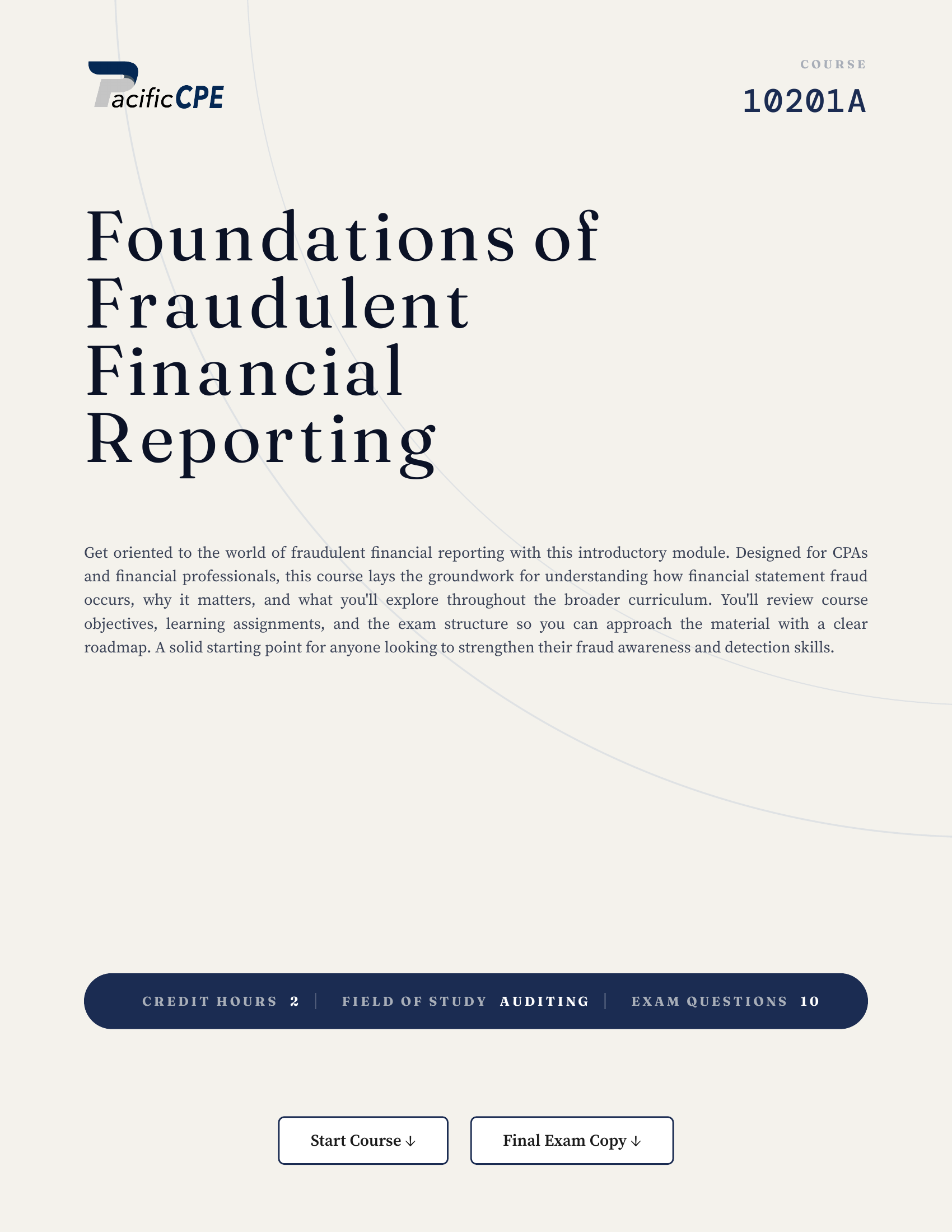 Foundations of Fraudulent Financial Reporting