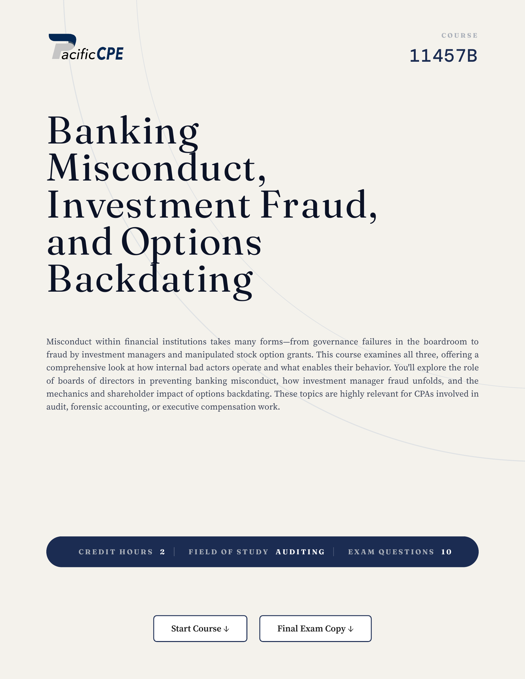 Banking Misconduct, Investment Fraud, and Options Backdating