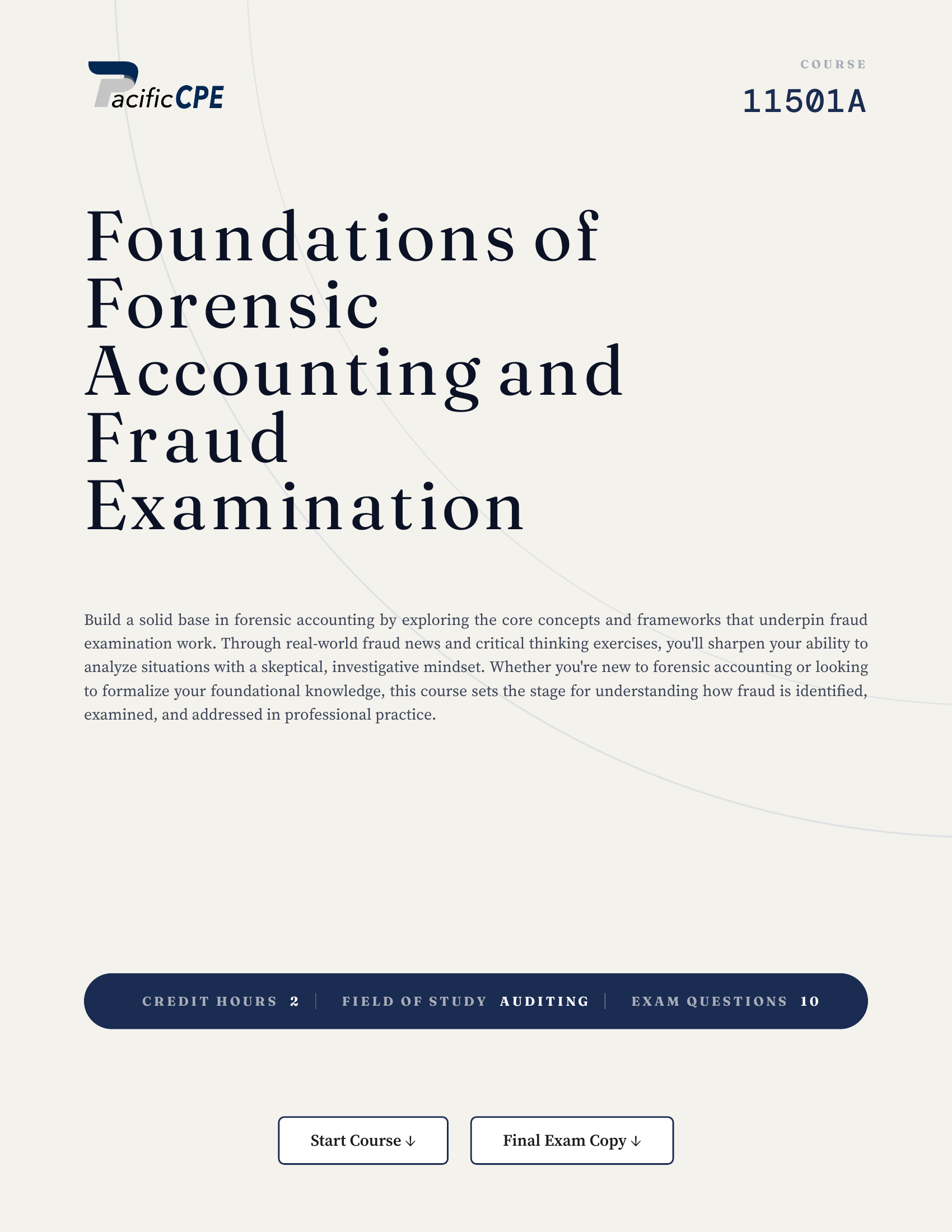 Foundations of Forensic Accounting and Fraud Examination