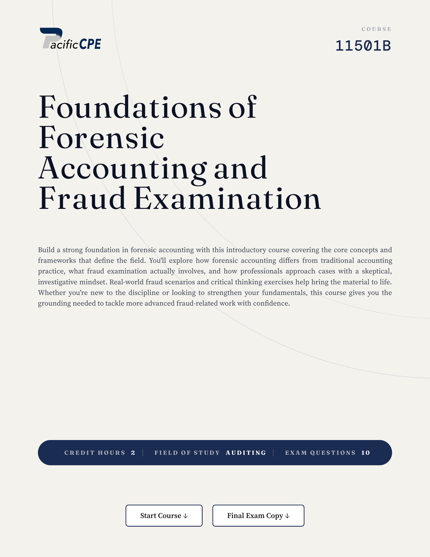 Foundations of Forensic Accounting and Fraud Examination