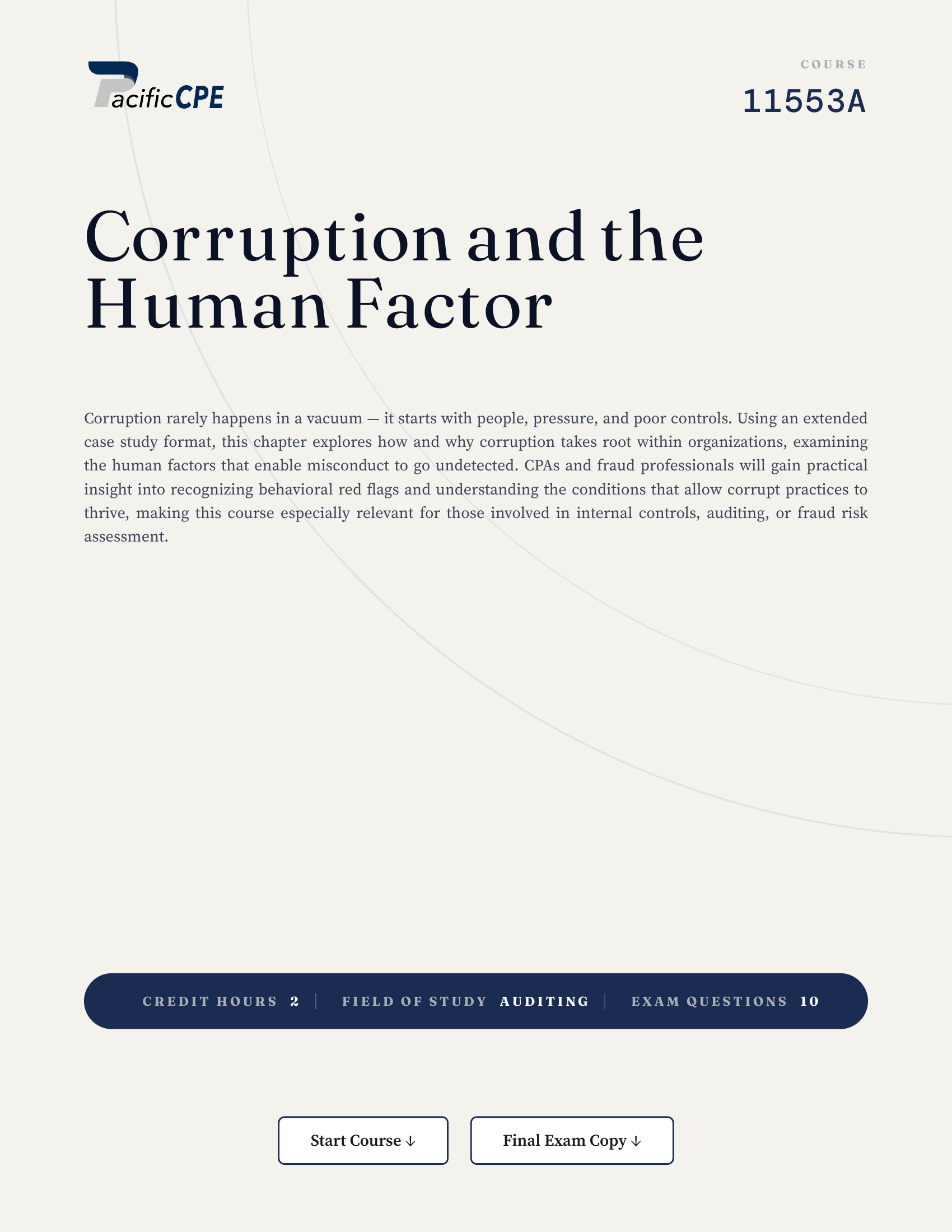 Corruption and the Human Factor