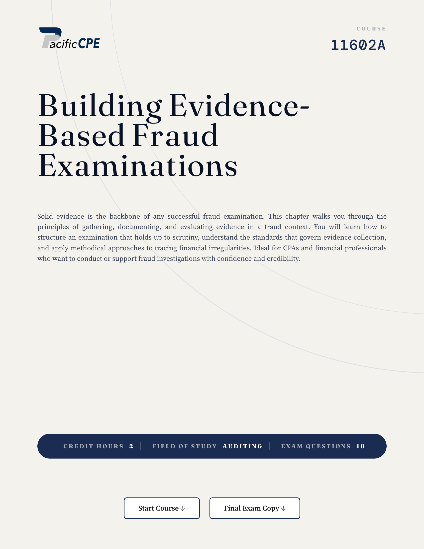 Building Evidence-Based Fraud Examinations