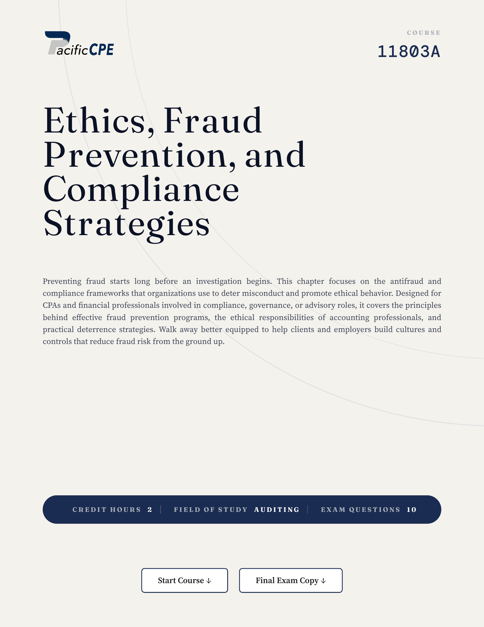 Ethics, Fraud Prevention, and Compliance Strategies