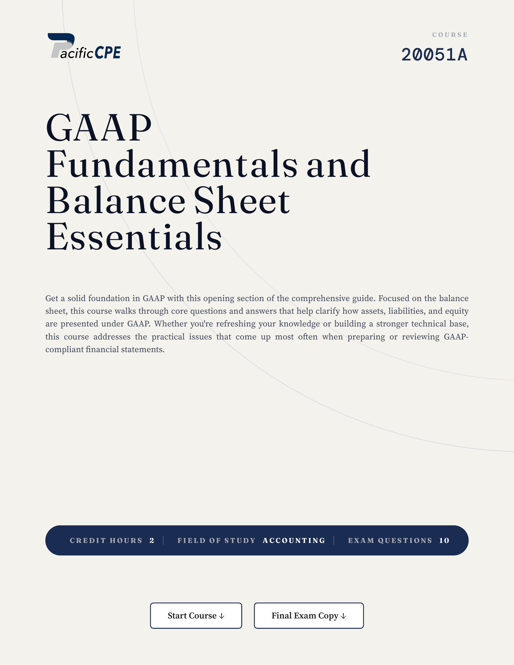 GAAP Fundamentals and Balance Sheet Essentials
