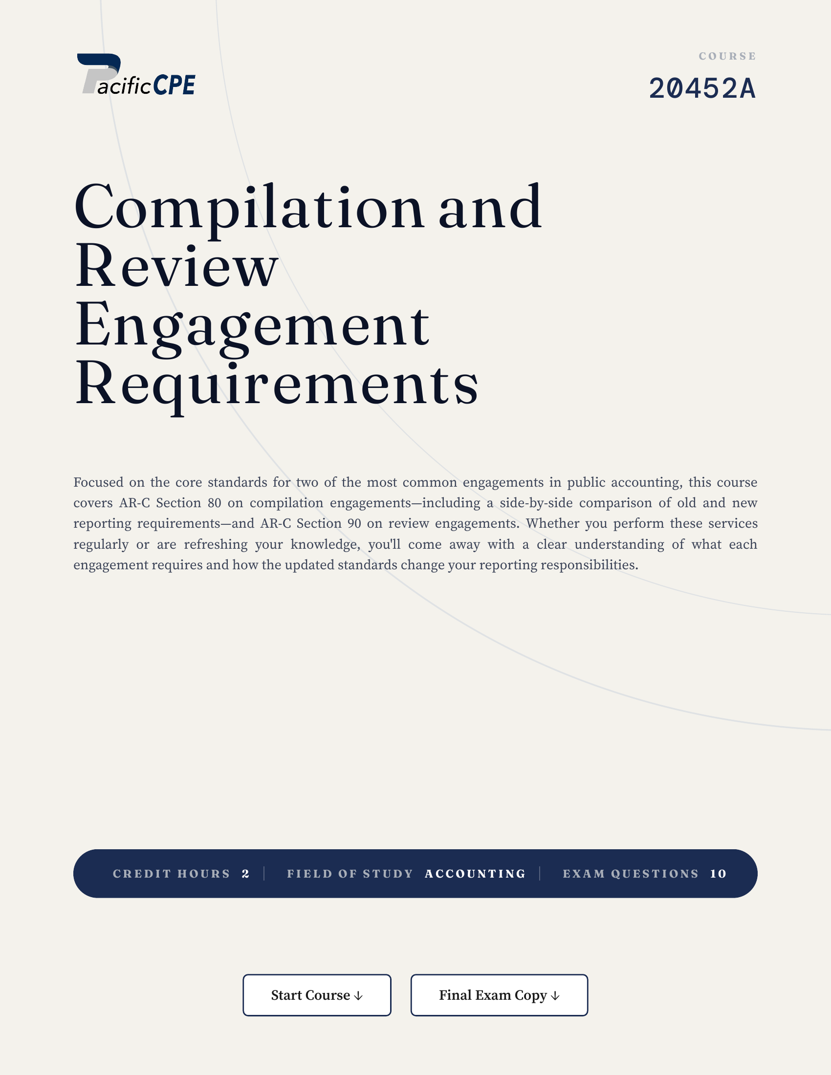Compilation and Review Engagement Requirements