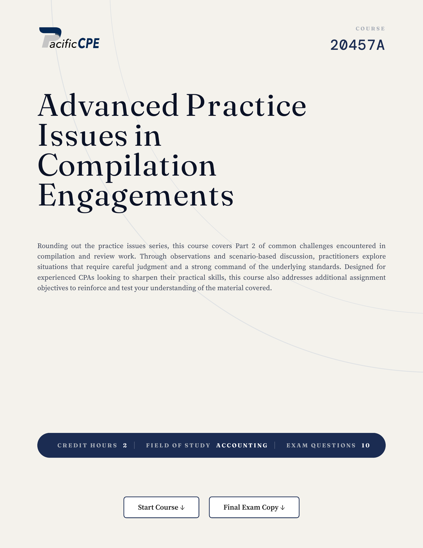 Advanced Practice Issues in Compilation Engagements