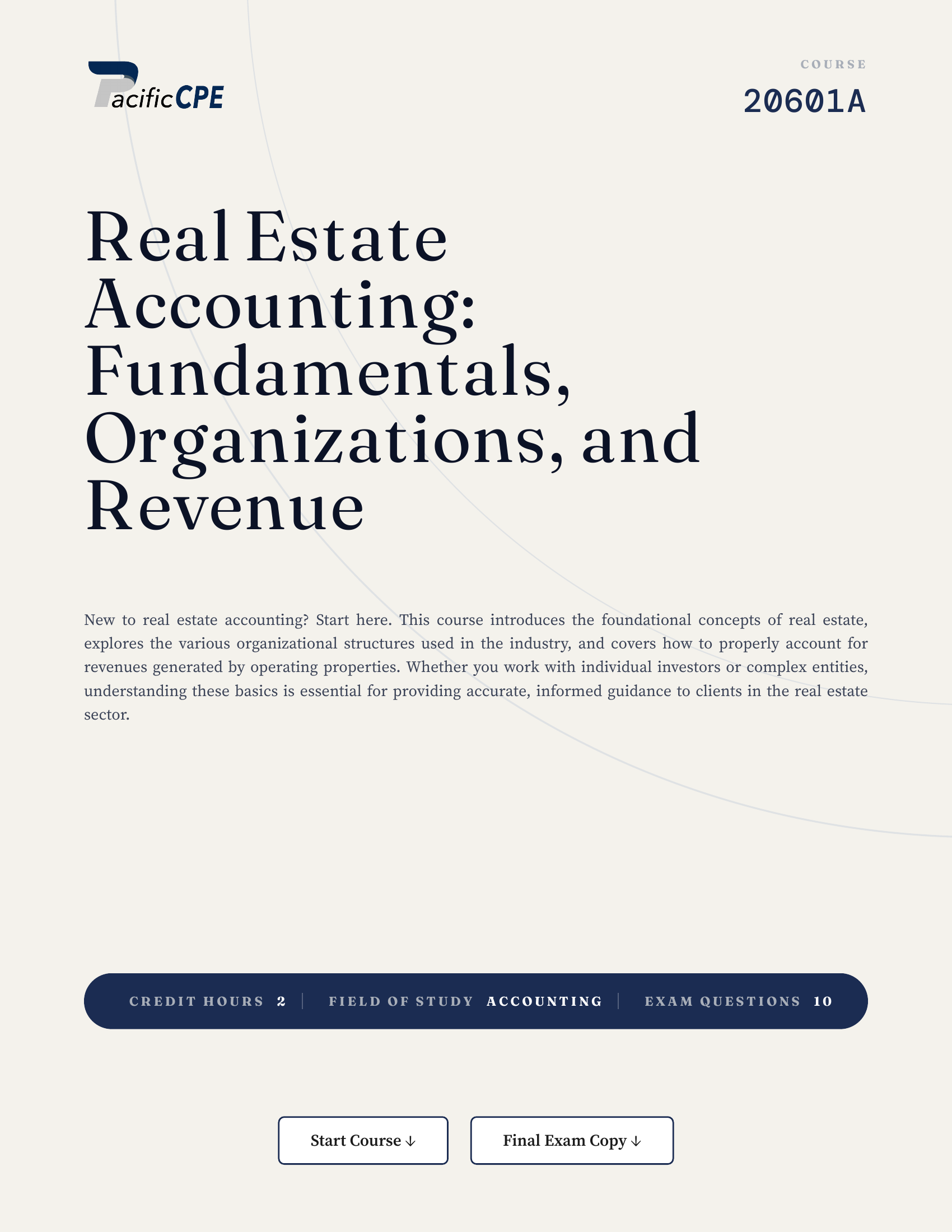 Real Estate Accounting: Fundamentals, Organizations, and Revenue
