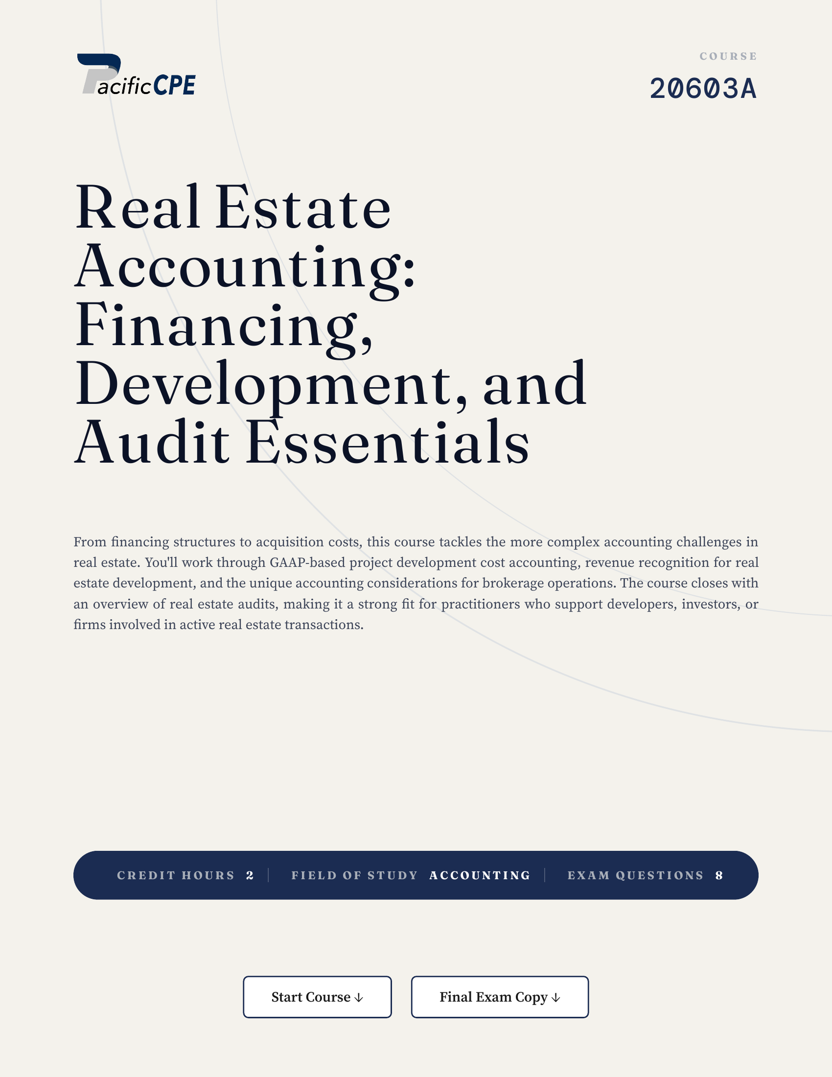 Real Estate Accounting: Financing, Development, and Audit Essentials