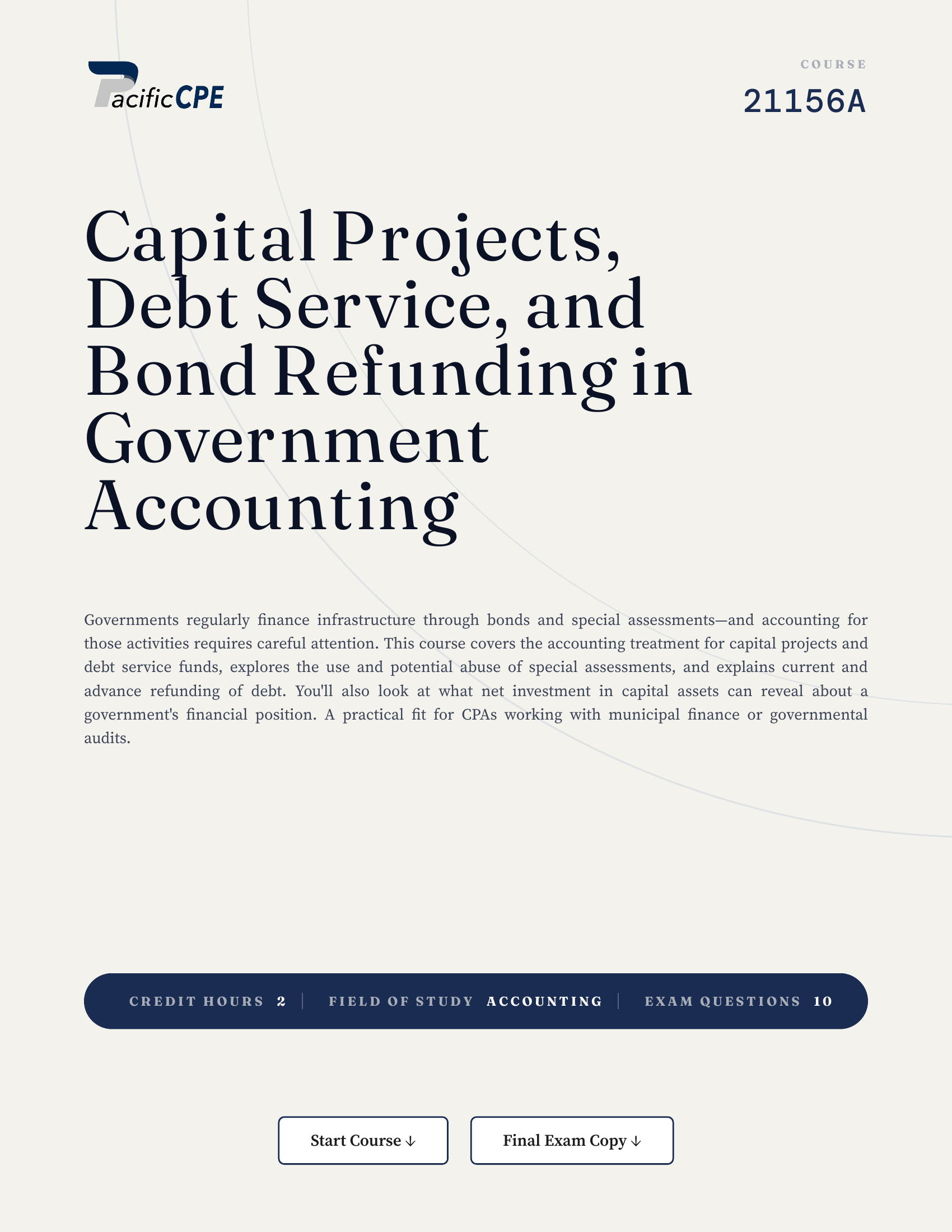 Capital Projects, Debt Service, and Bond Refunding in Government Accounting