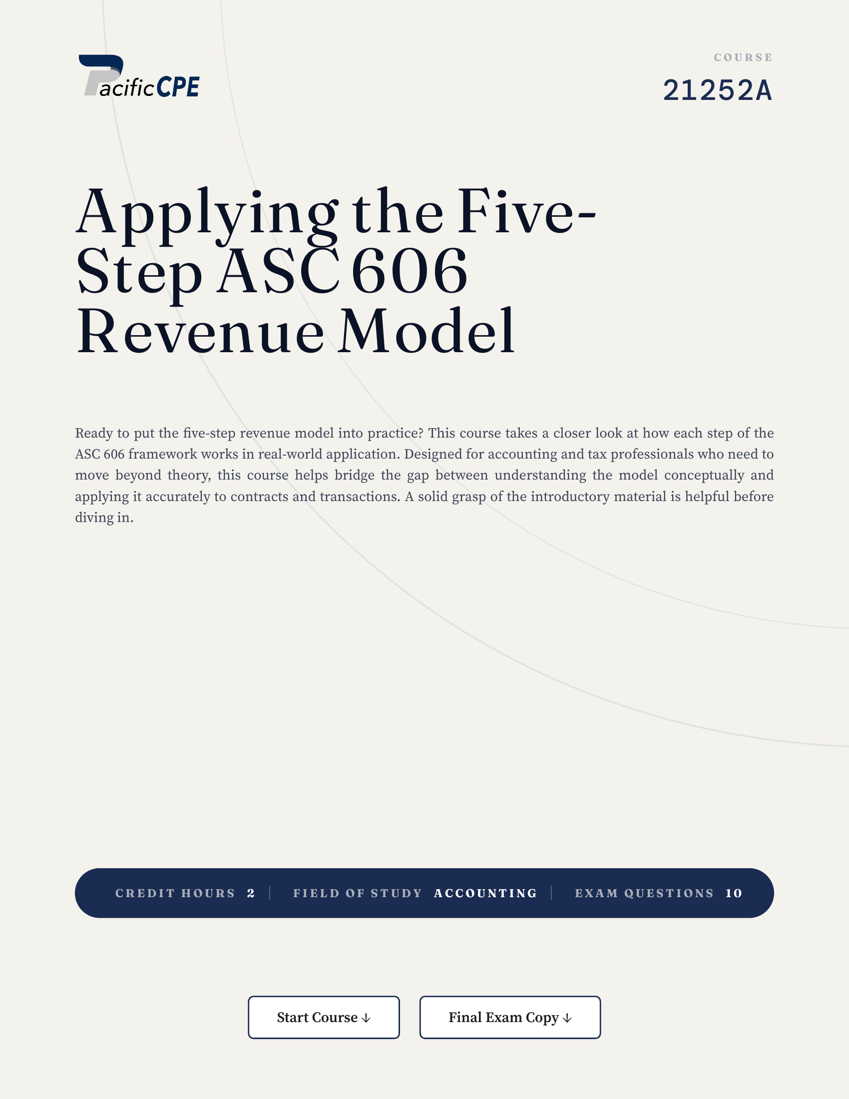 Applying the Five-Step ASC 606 Revenue Model