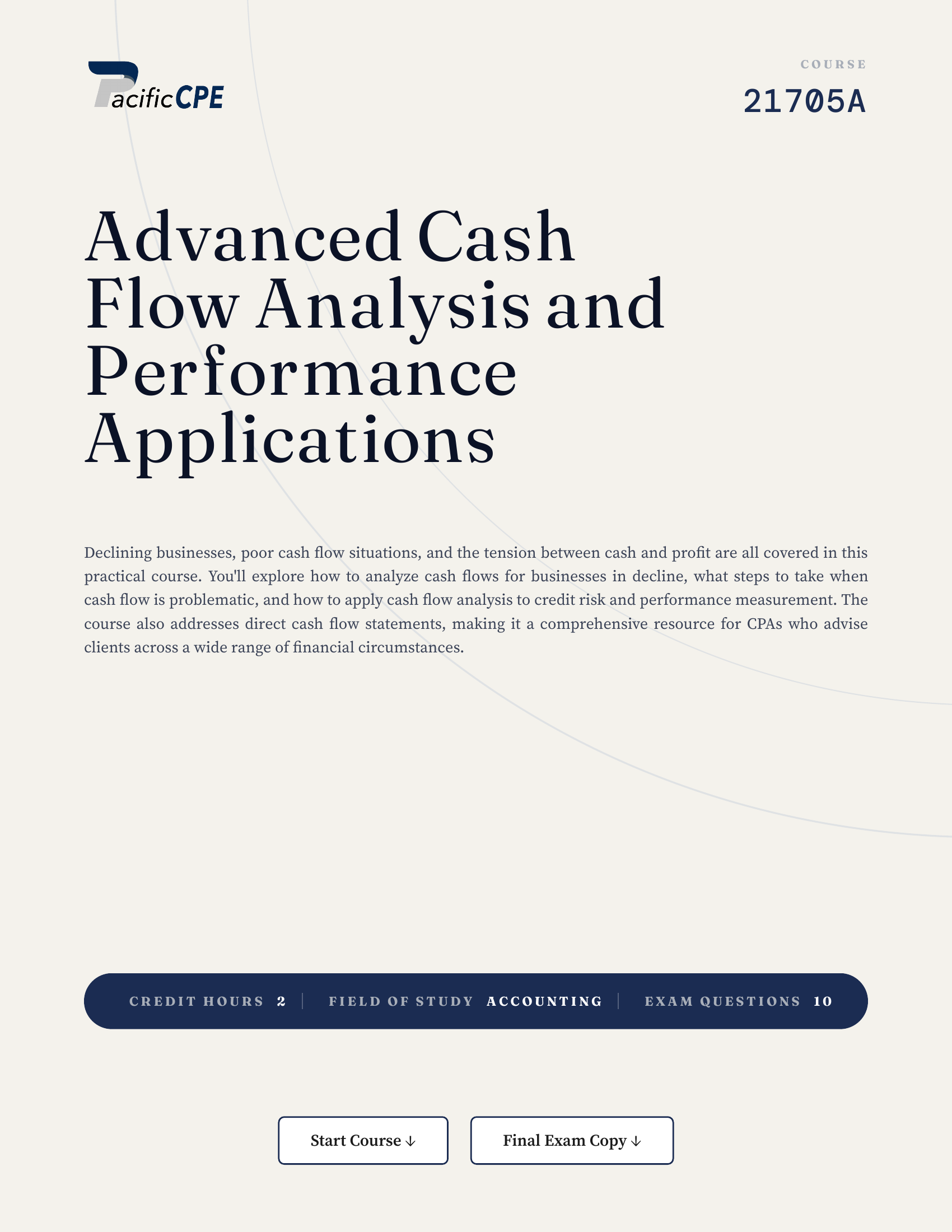 Advanced Cash Flow Analysis and Performance Applications