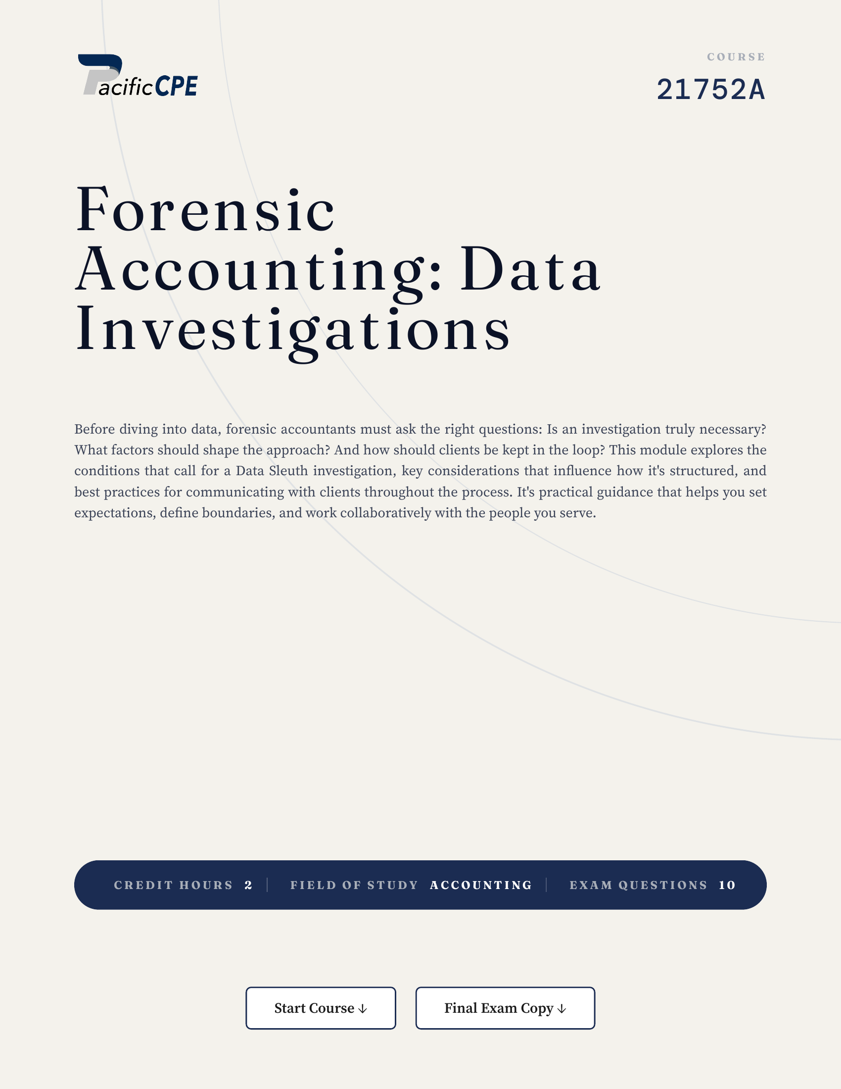 Forensic Accounting: Data Investigations