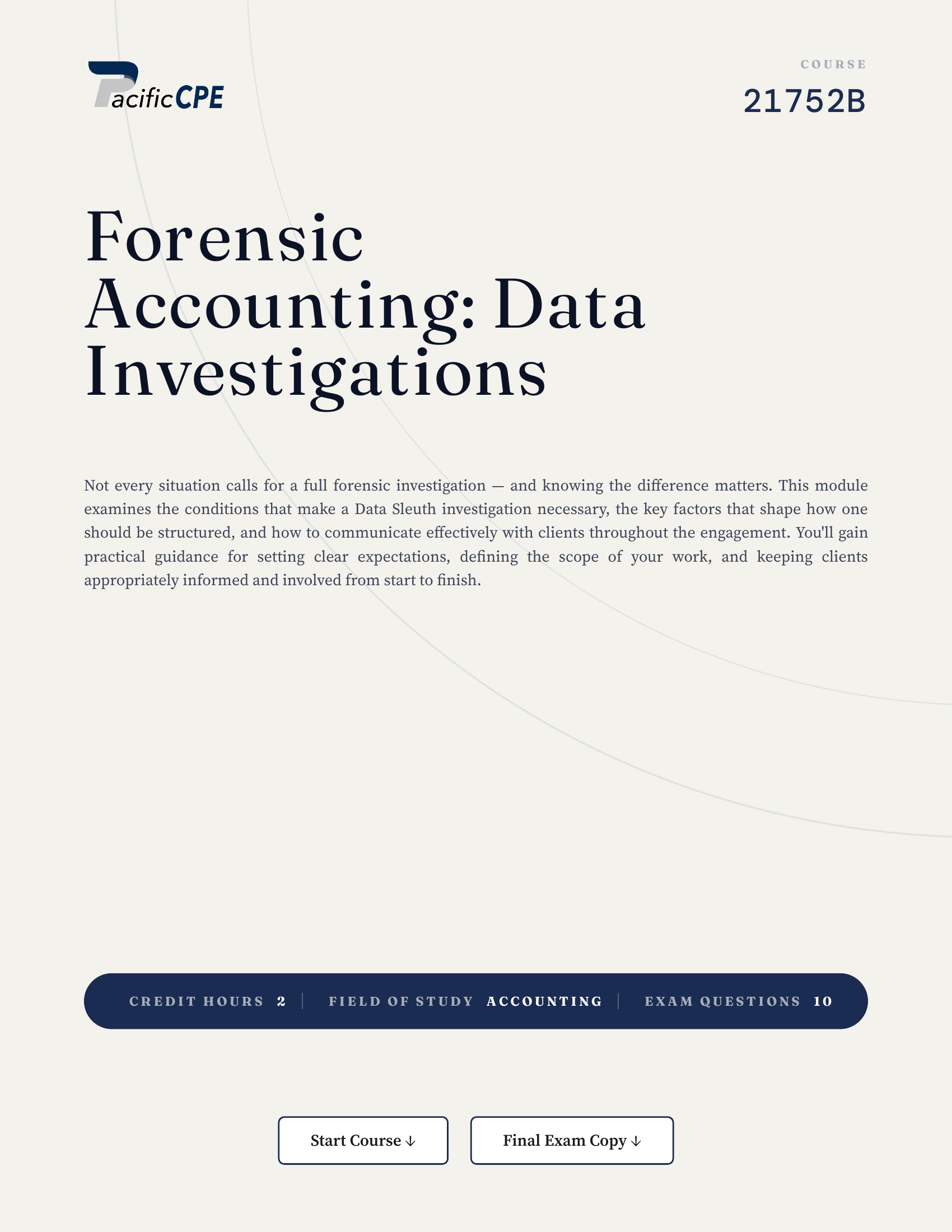 Forensic Accounting: Data Investigations