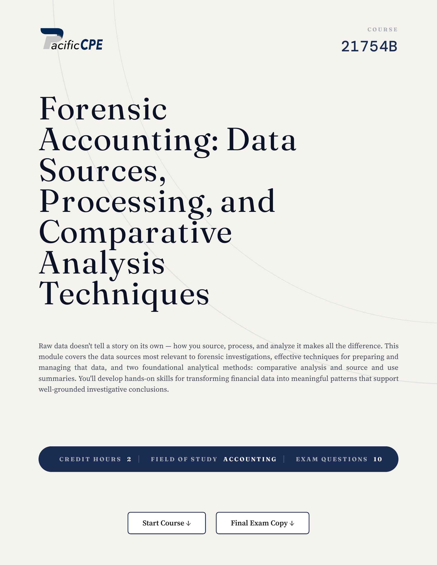 Forensic Accounting: Data Sources, Processing, and Comparative Analysis Techniques
