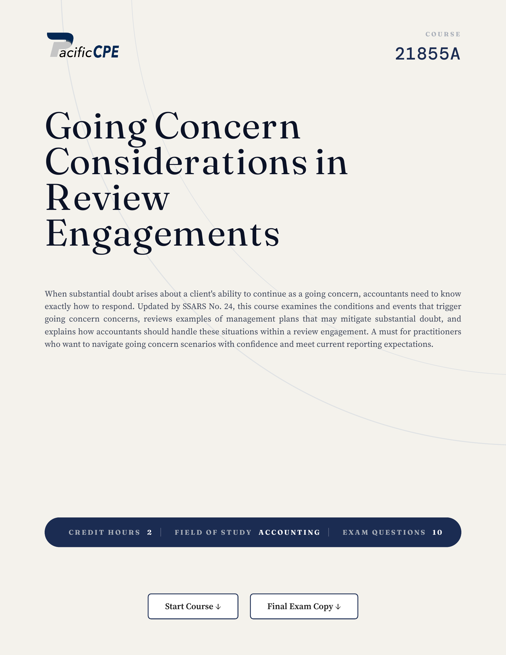 Going Concern Considerations in Review Engagements
