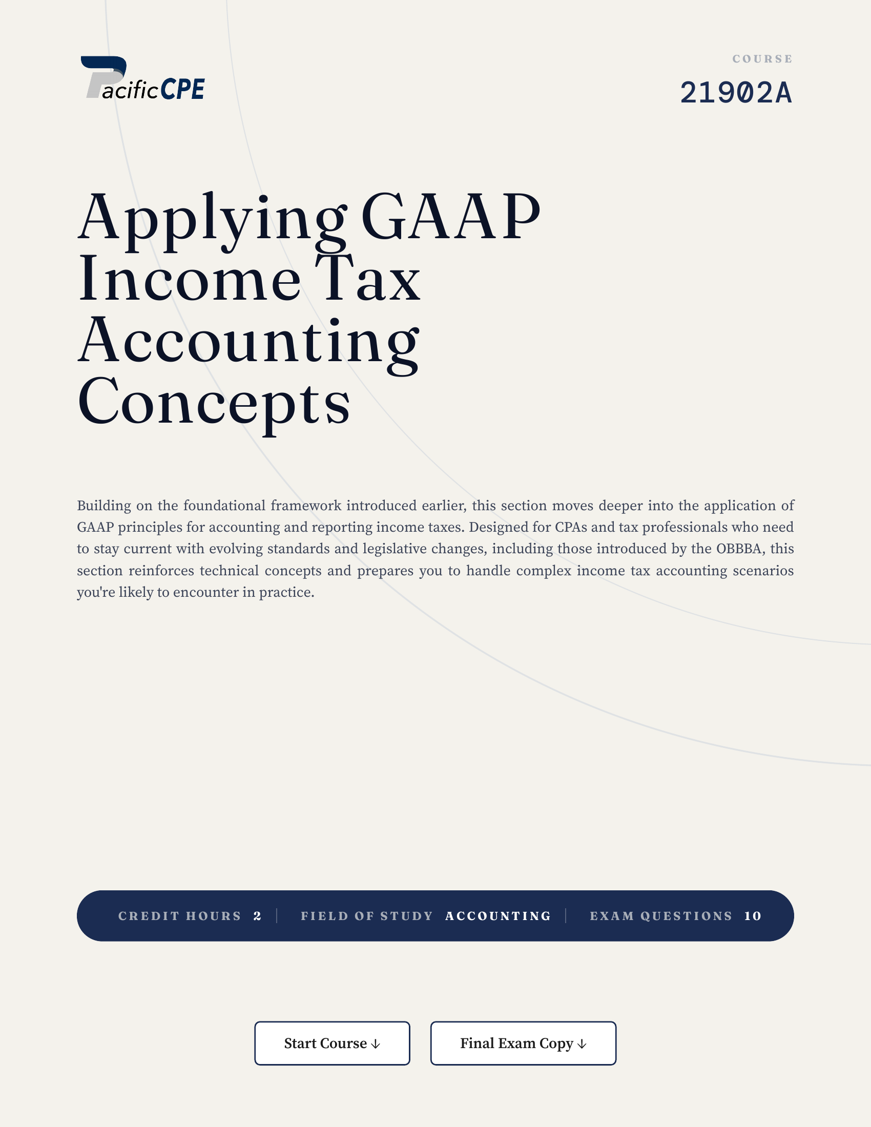 Applying GAAP Income Tax Accounting Concepts