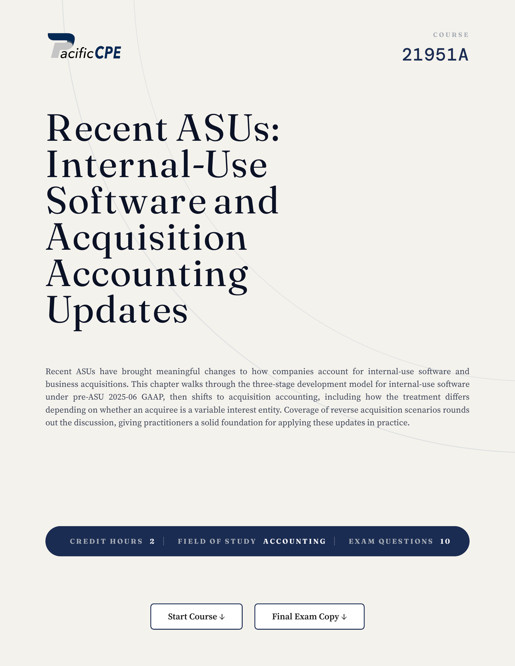 Recent ASUs: Internal-Use Software and Acquisition Accounting Updates