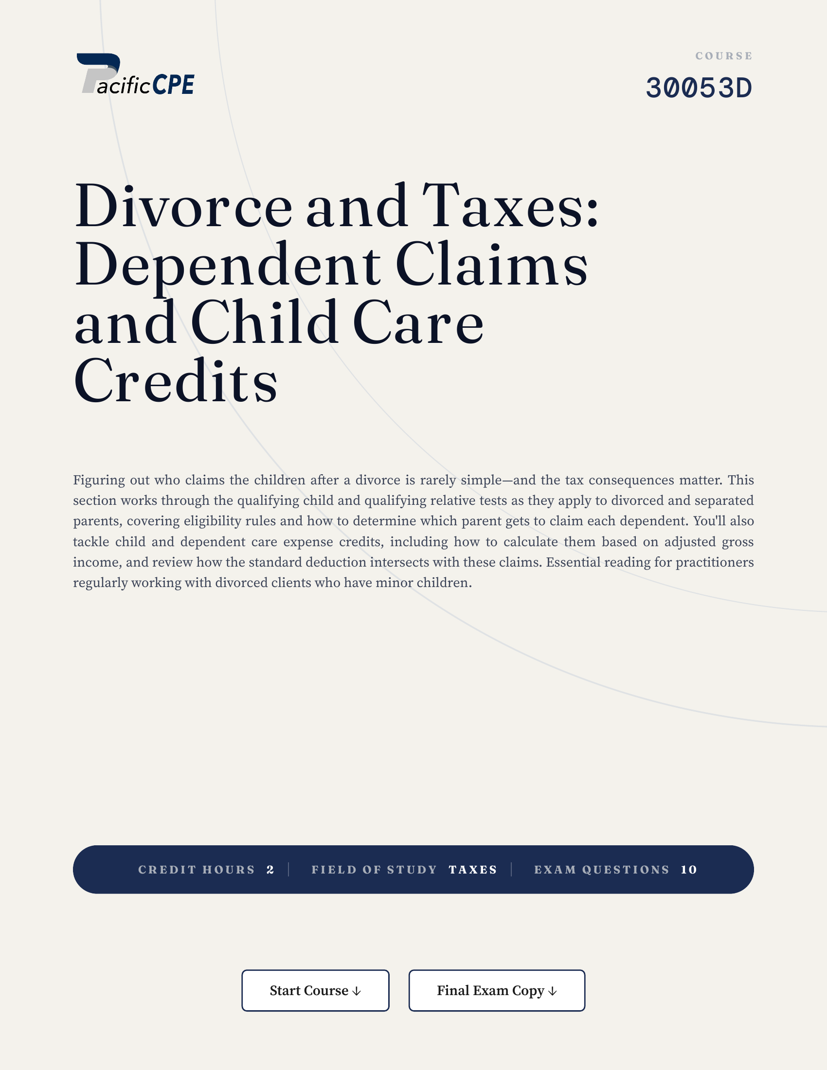Divorce and Taxes: Dependent Claims and Child Care Credits