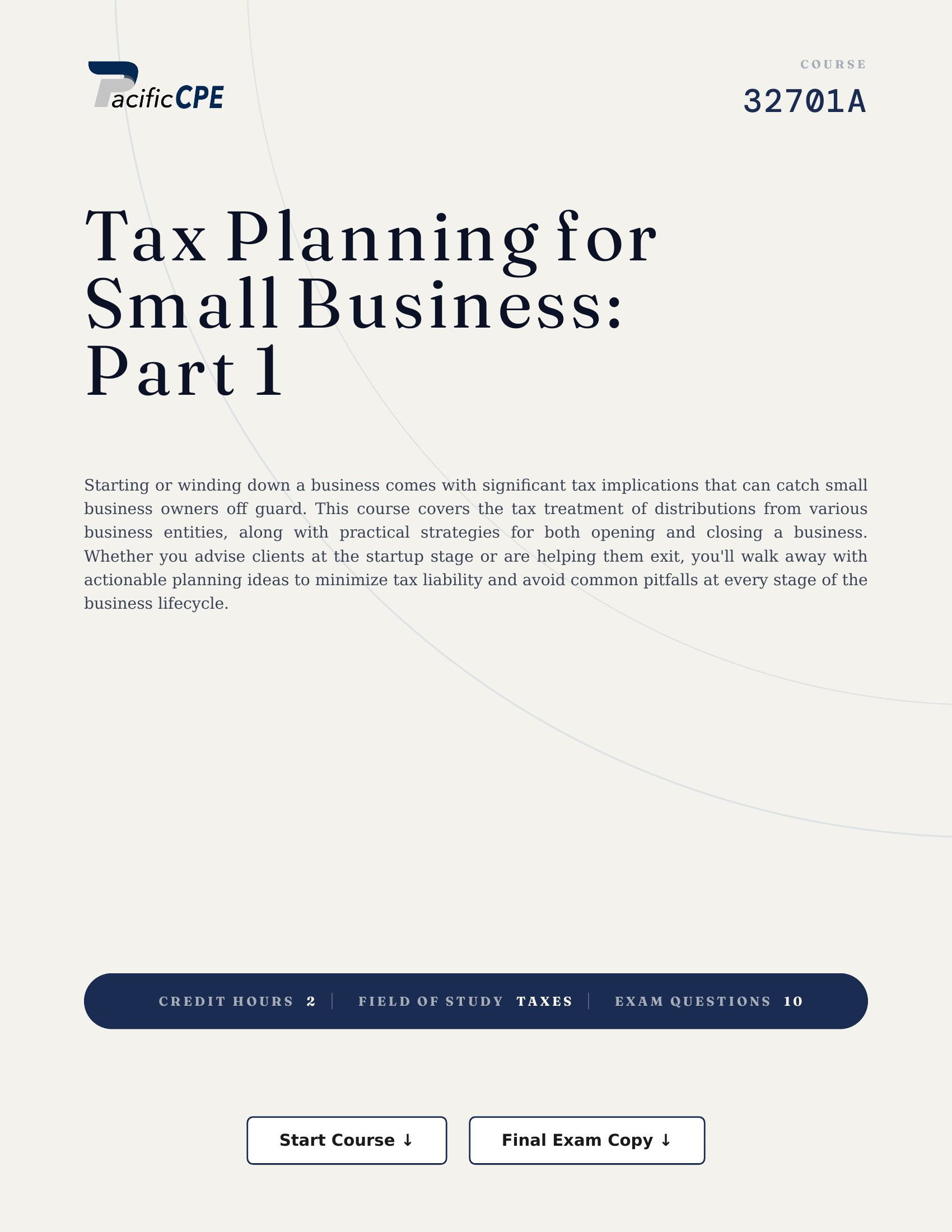 Tax Planning for Small Business: Part 1