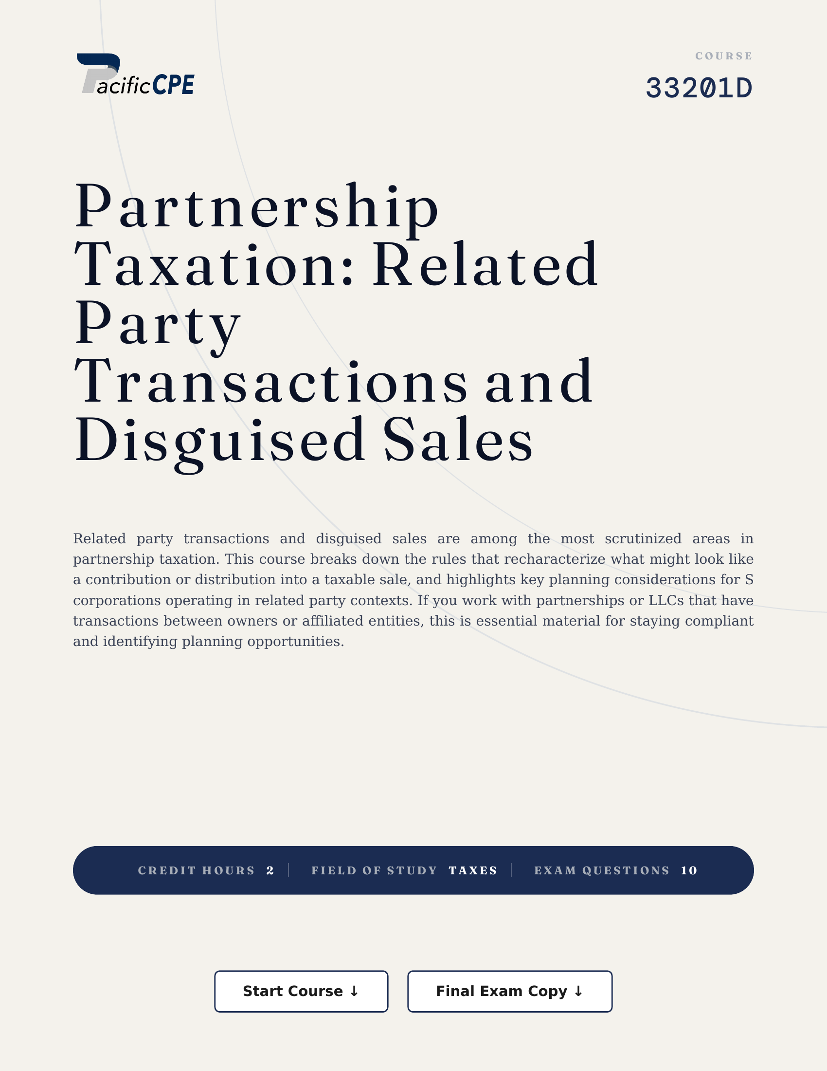 Partnership Taxation: Related Party Transactions and Disguised Sales