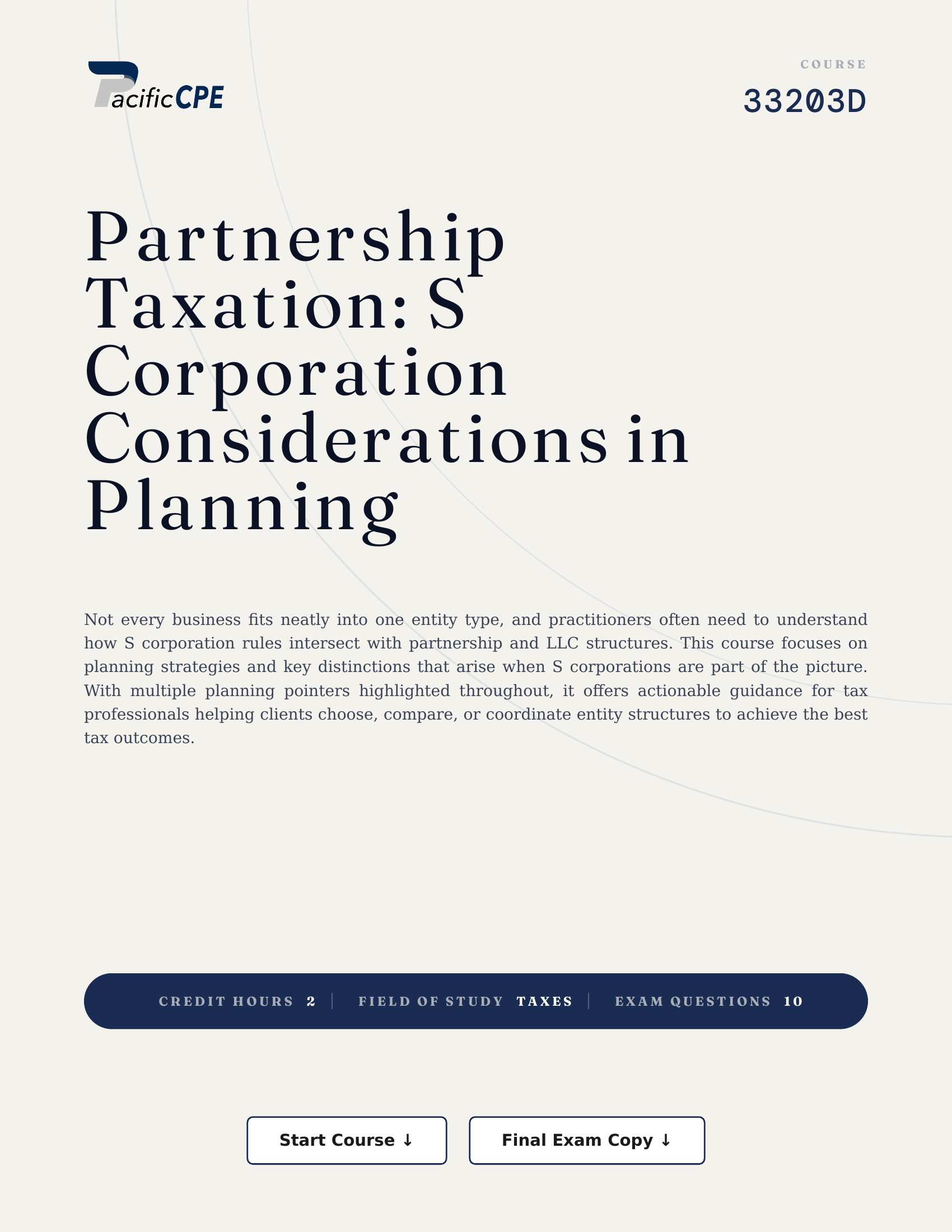 Partnership Taxation: S Corporation Considerations in Planning