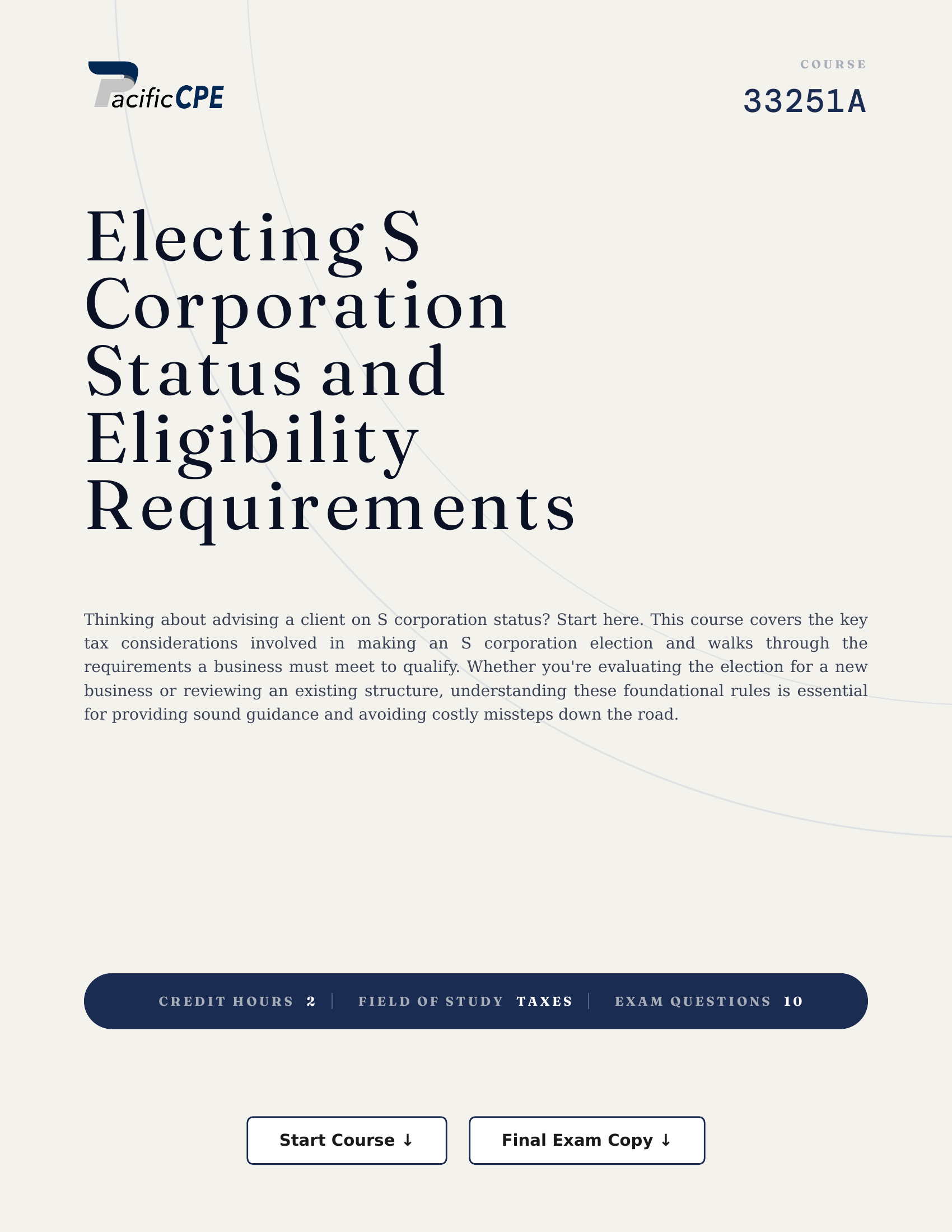 Electing S Corporation Status and Eligibility Requirements