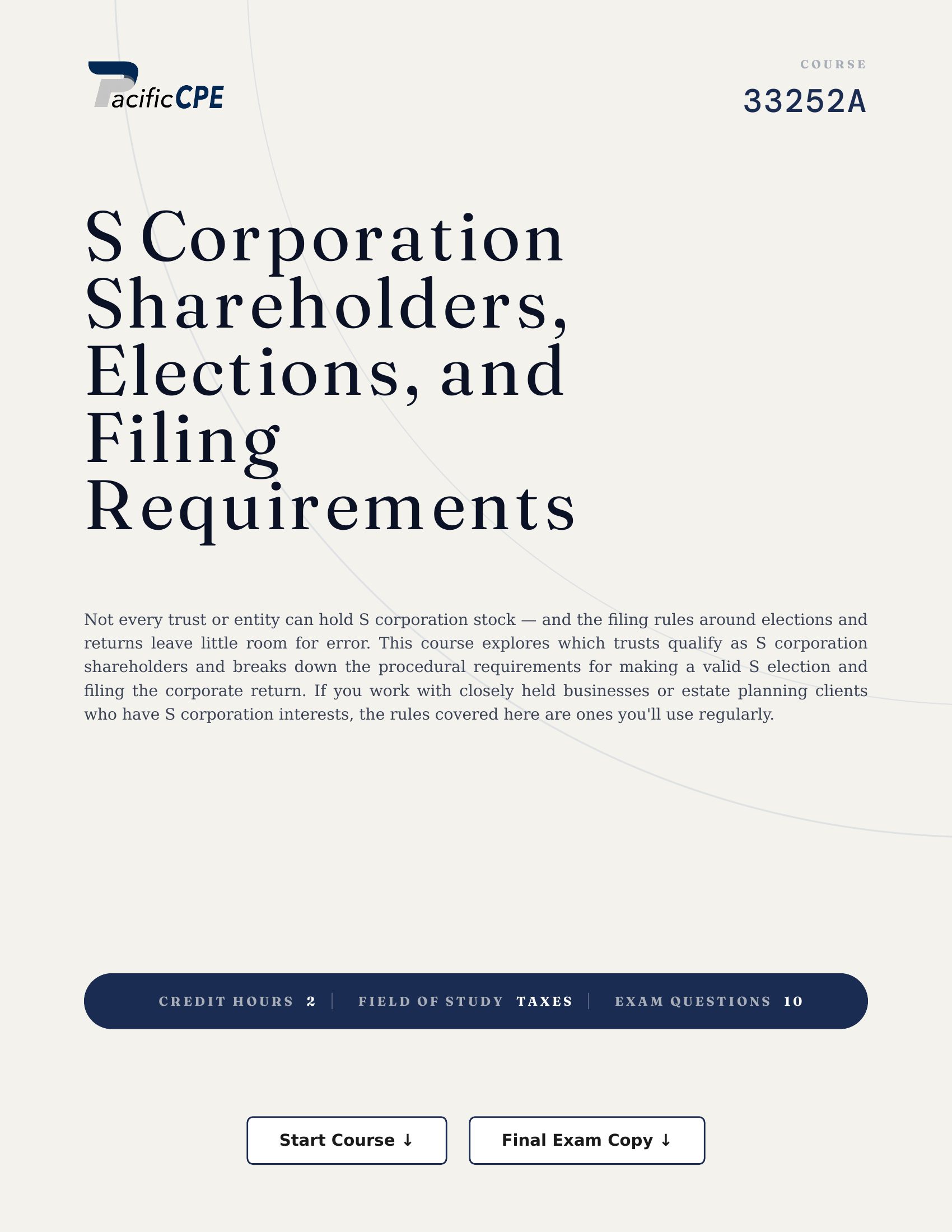 S Corporation Shareholders, Elections, and Filing Requirements