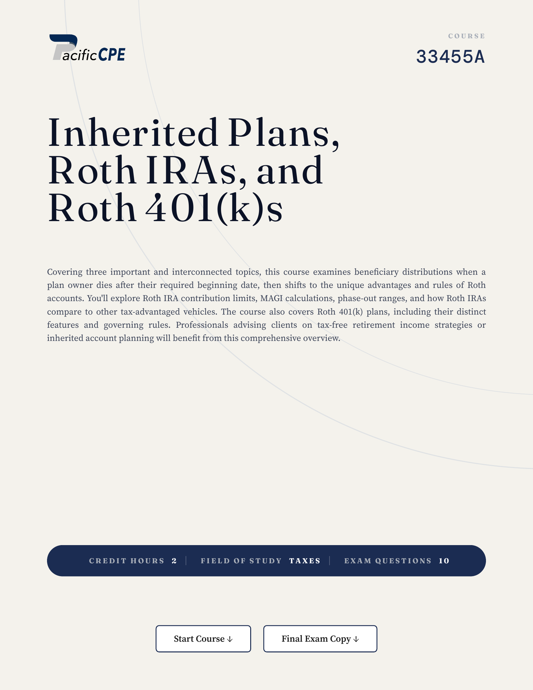 Inherited Plans, Roth IRAs, and Roth 401(k)s