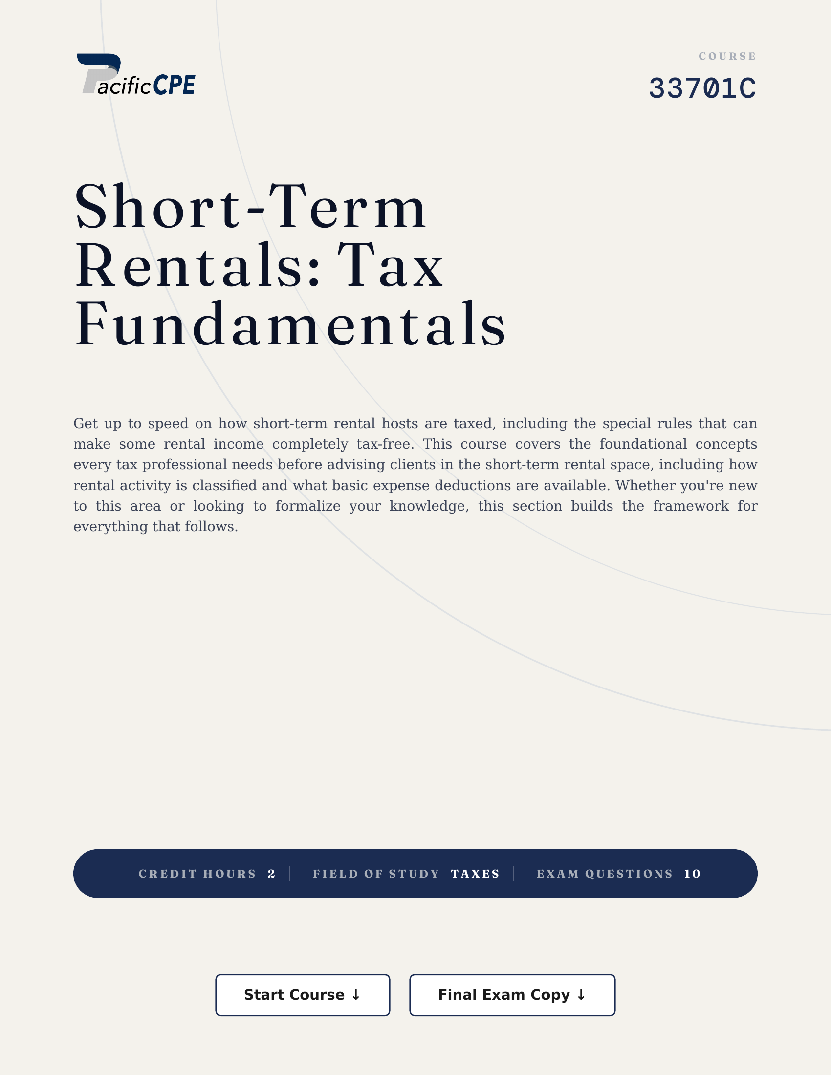 Short-Term Rentals: Tax Fundamentals