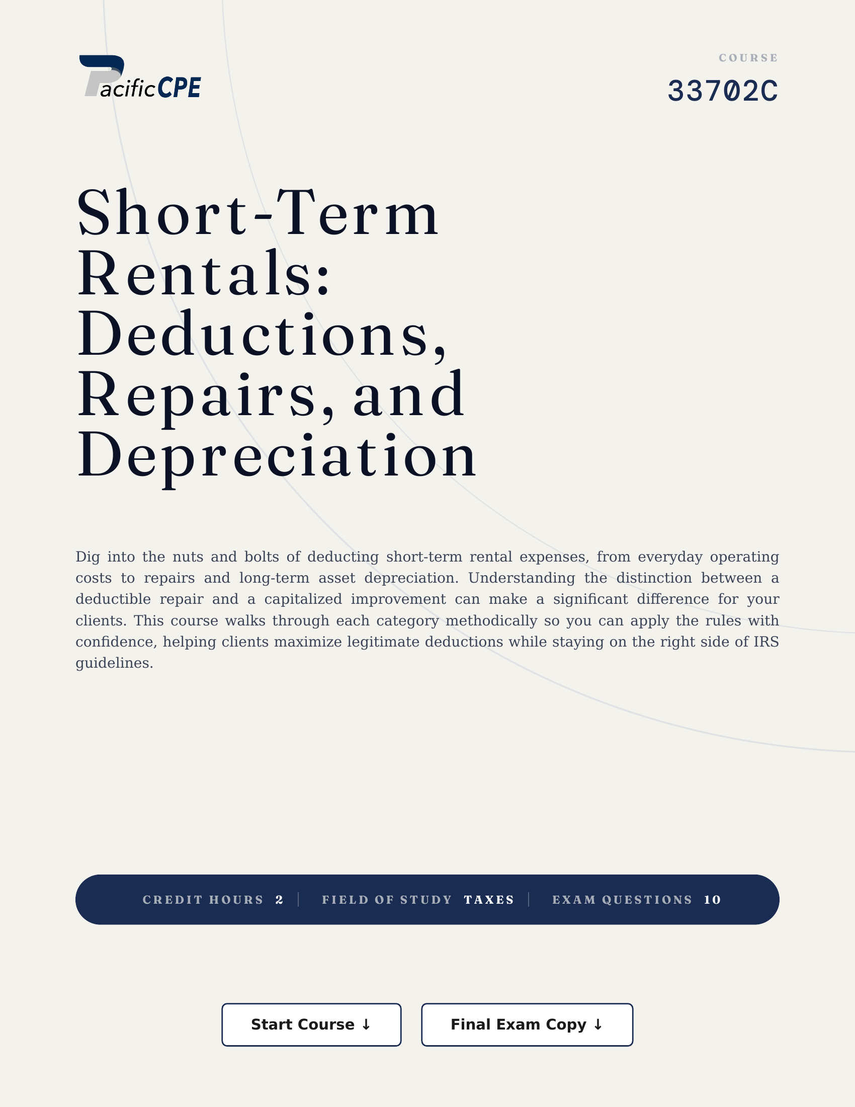 Short-Term Rentals: Deductions, Repairs, and Depreciation