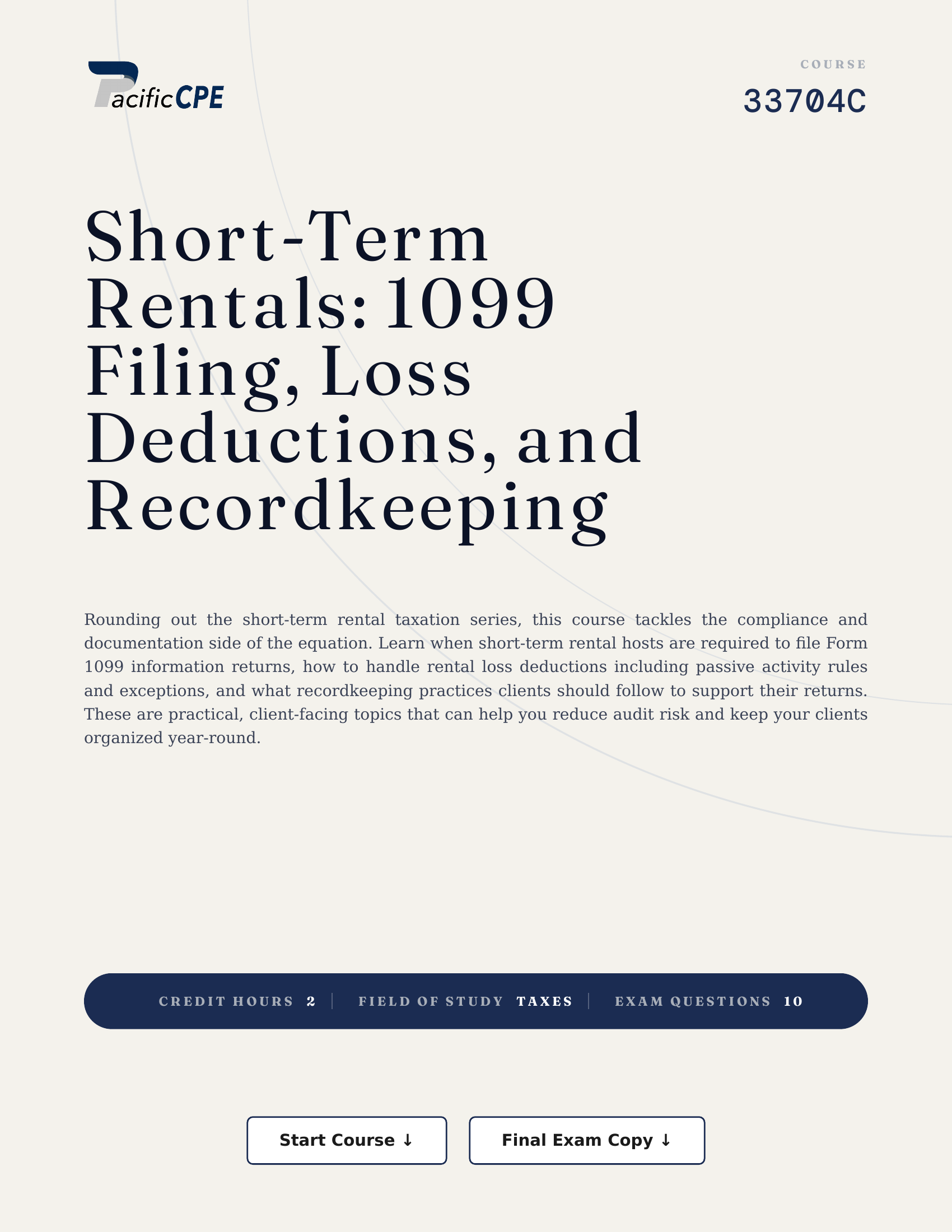 Short-Term Rentals: 1099 Filing, Loss Deductions, and Recordkeeping