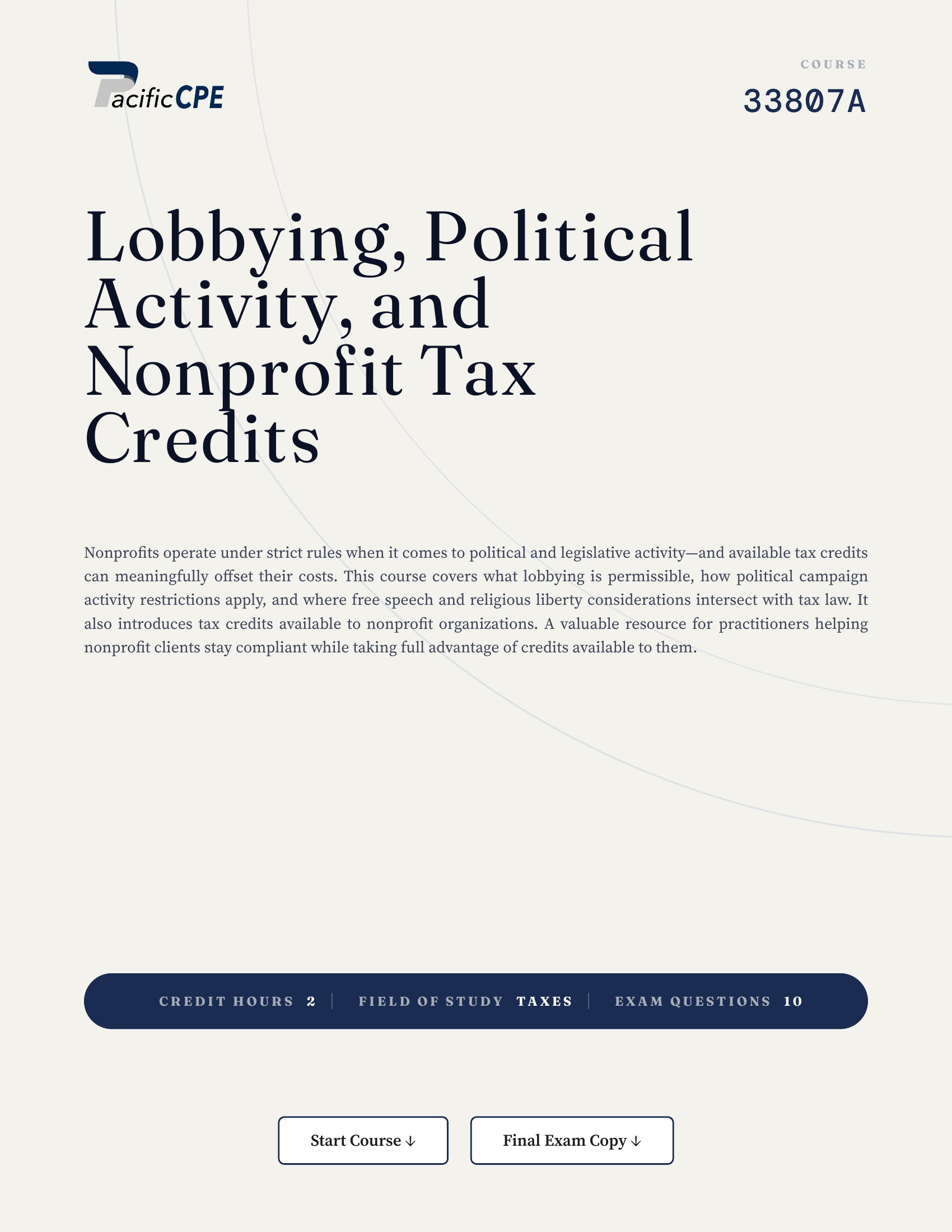Lobbying, Political Activity, and Nonprofit Tax Credits