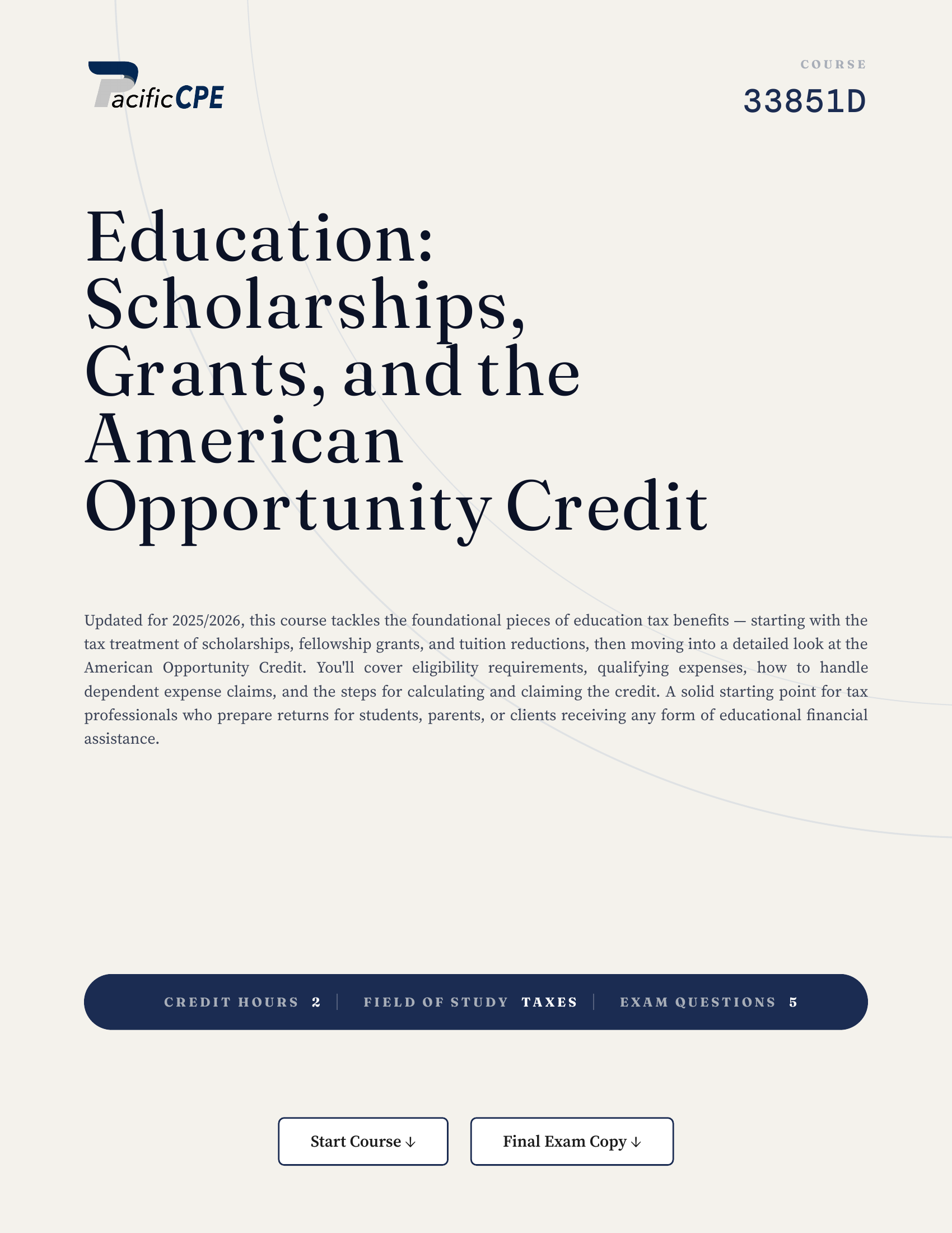 Education: Scholarships, Grants, and the American Opportunity Credit