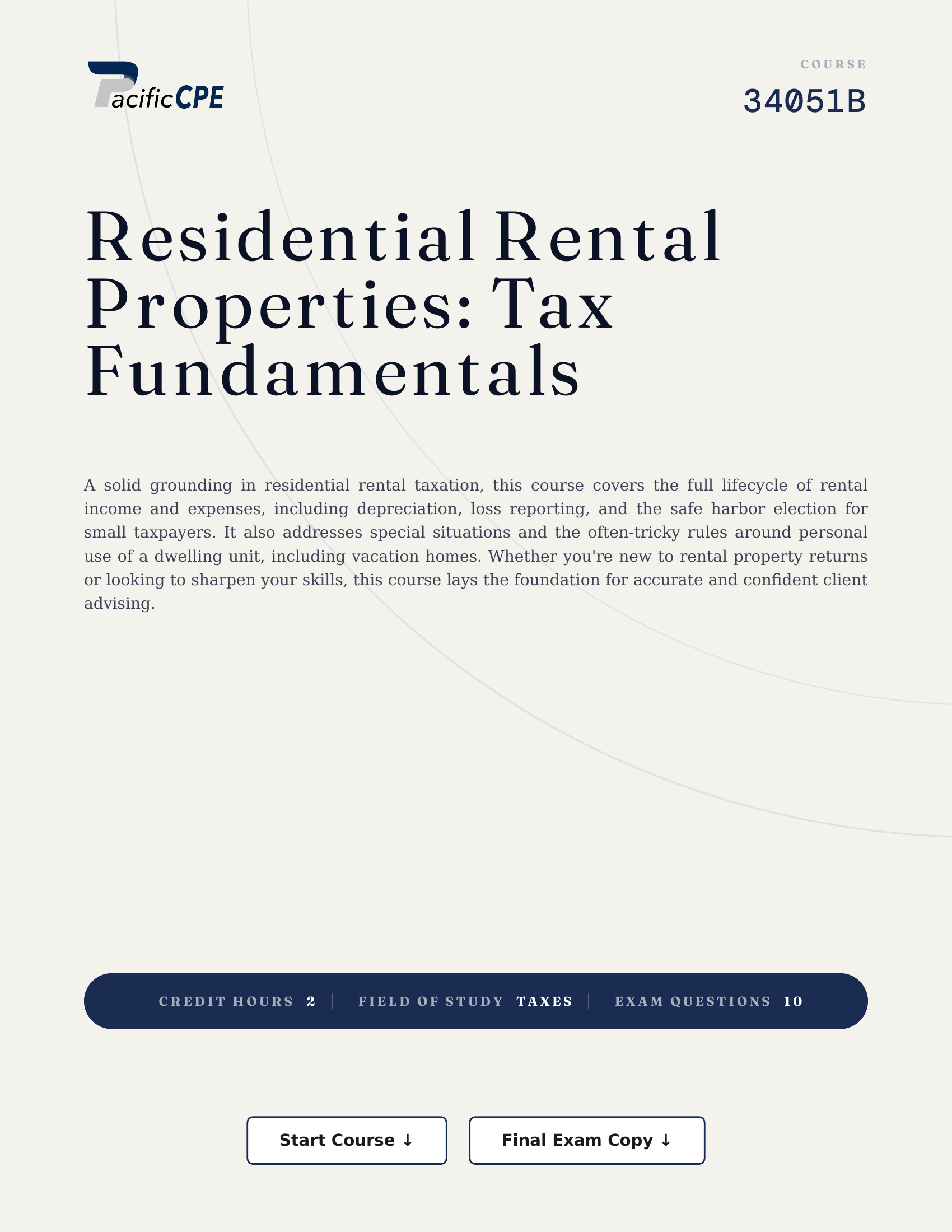 Residential Rental Properties: Tax Fundamentals