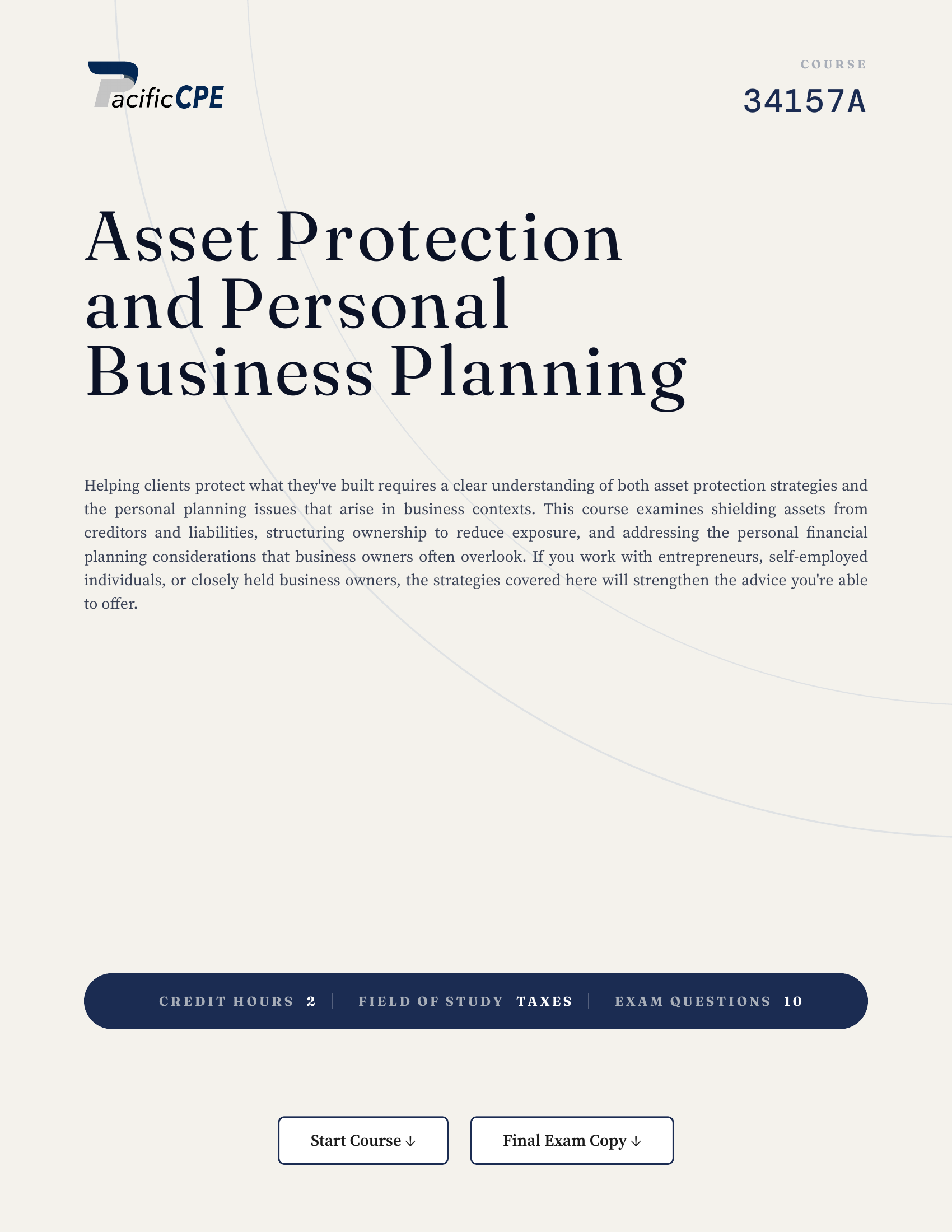 Asset Protection and Personal Business Planning