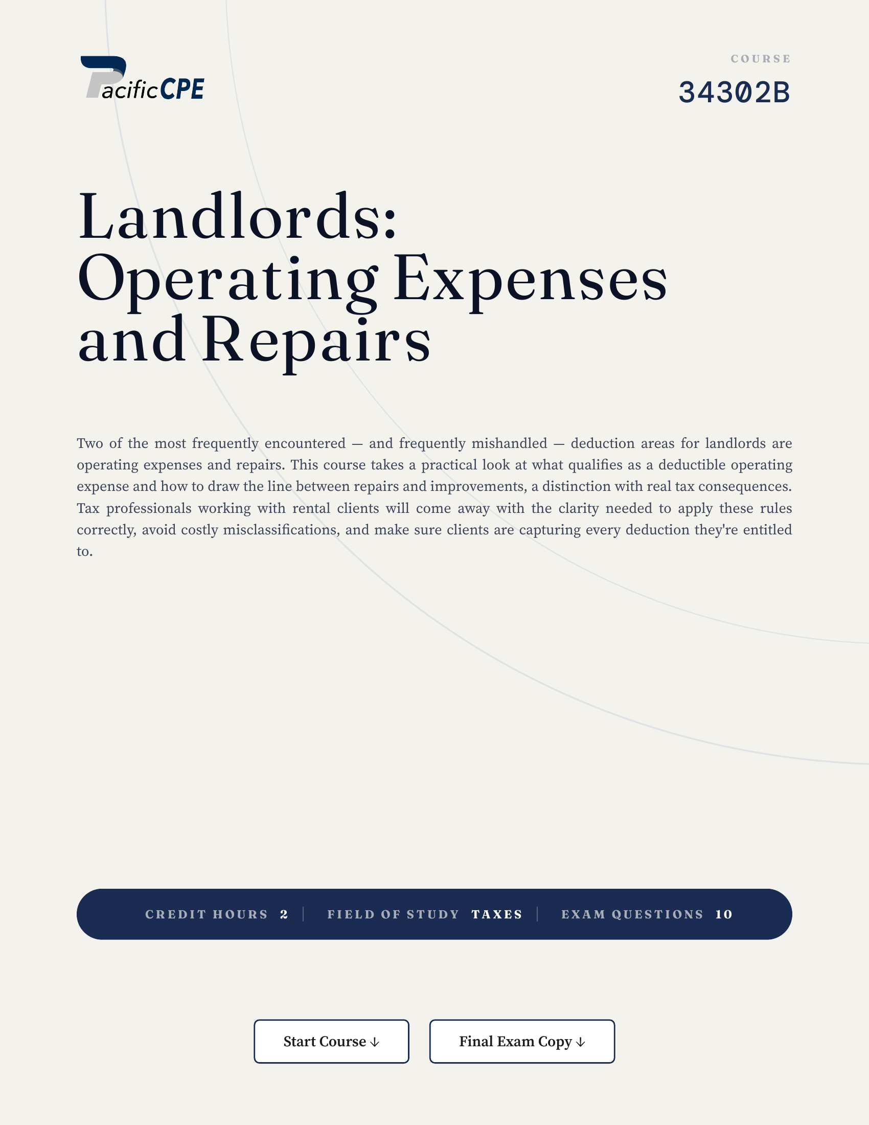Landlords: Operating Expenses and Repairs