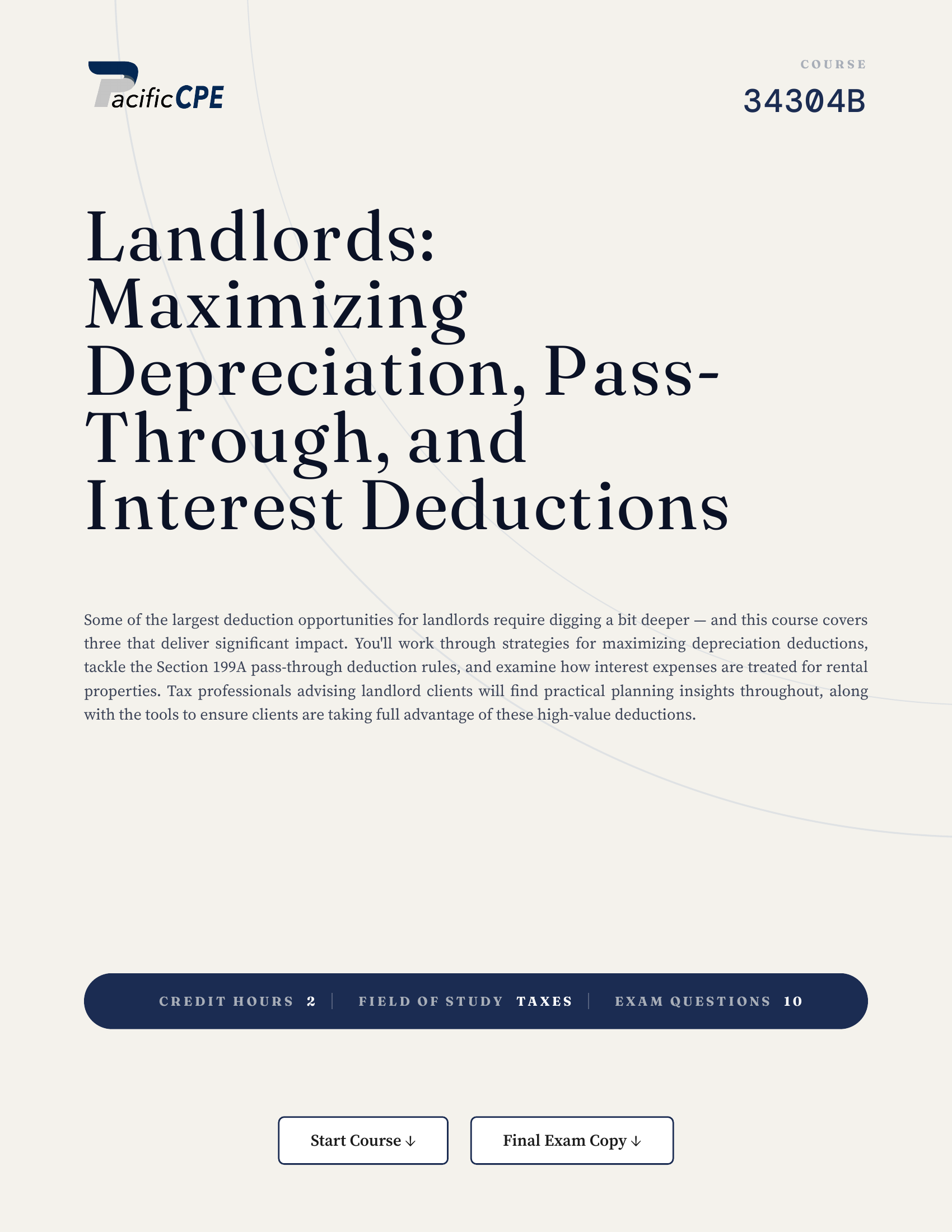 Landlords: Maximizing Depreciation, Pass-Through, and Interest Deductions