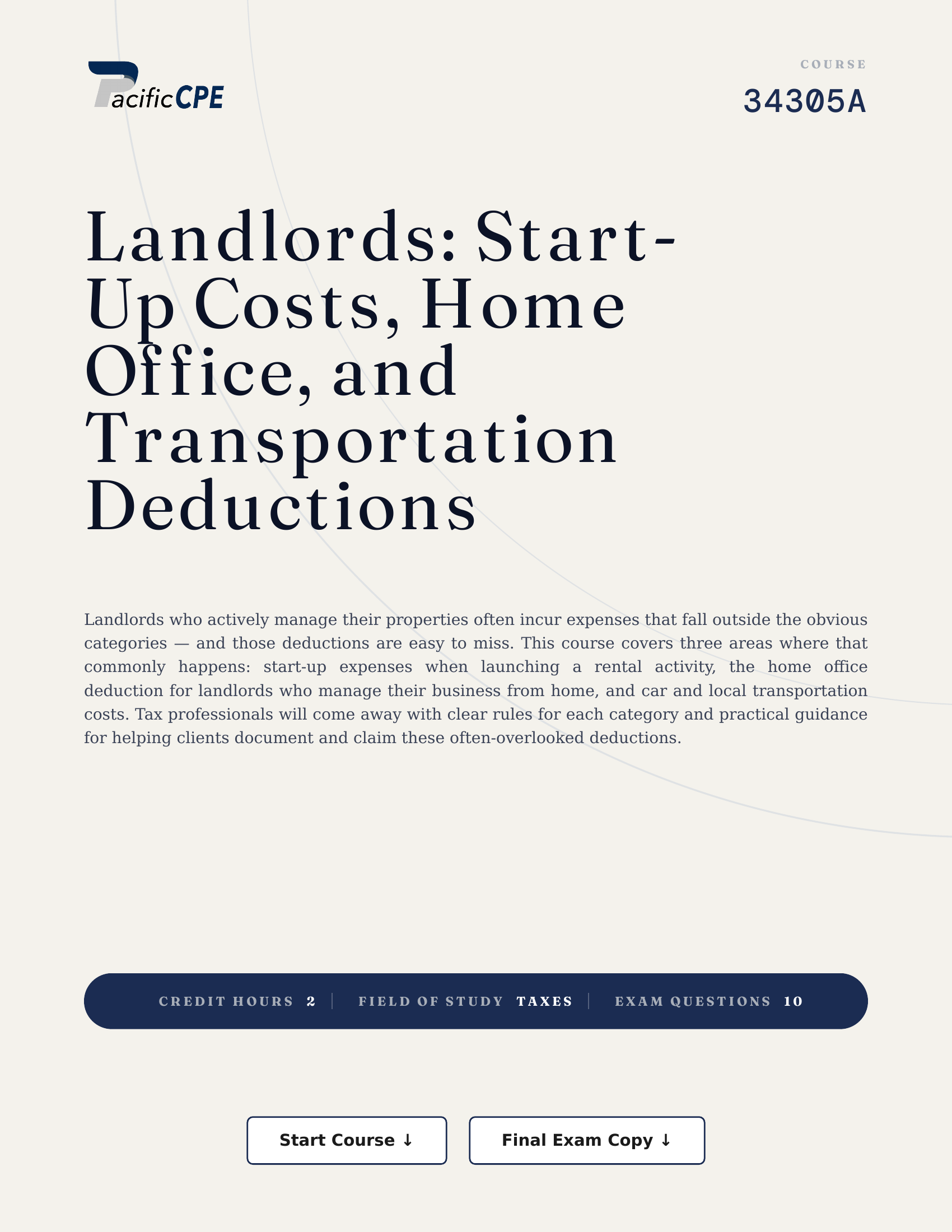 Landlords: Start-Up Costs, Home Office, and Transportation Deductions