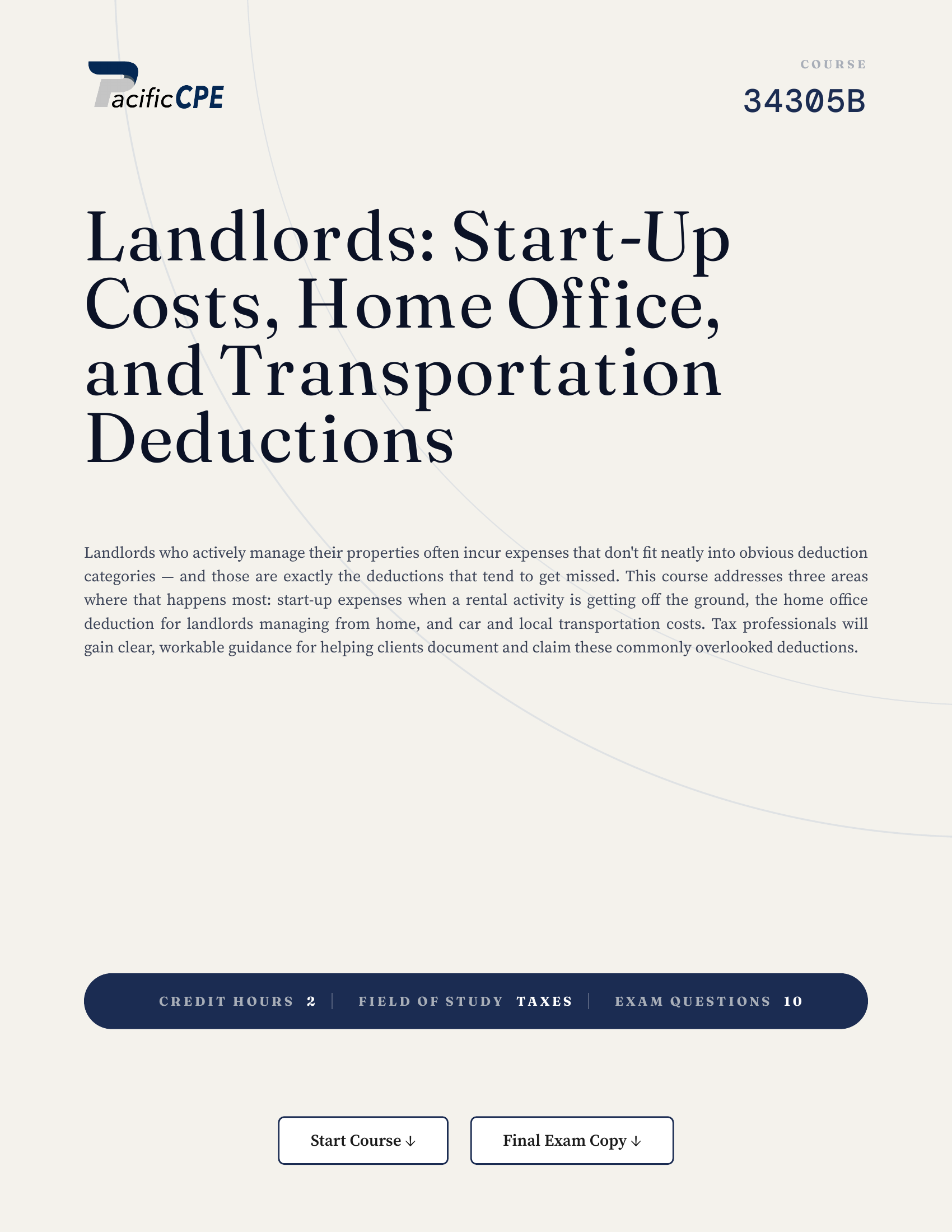 Landlords: Start-Up Costs, Home Office, and Transportation Deductions