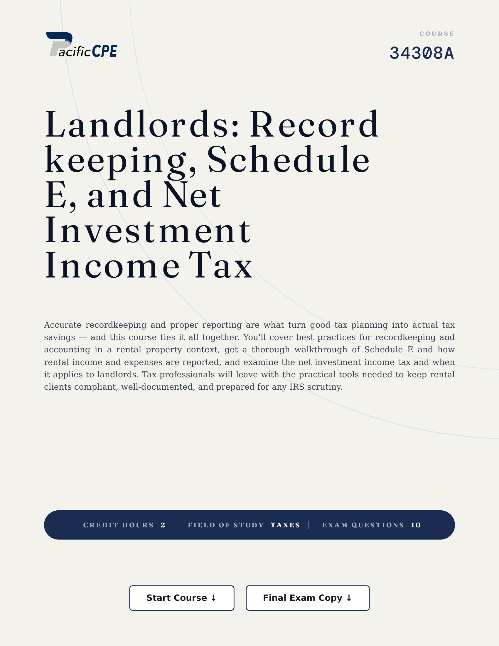 Landlords: Record keeping, Schedule E, and Net Investment Income Tax