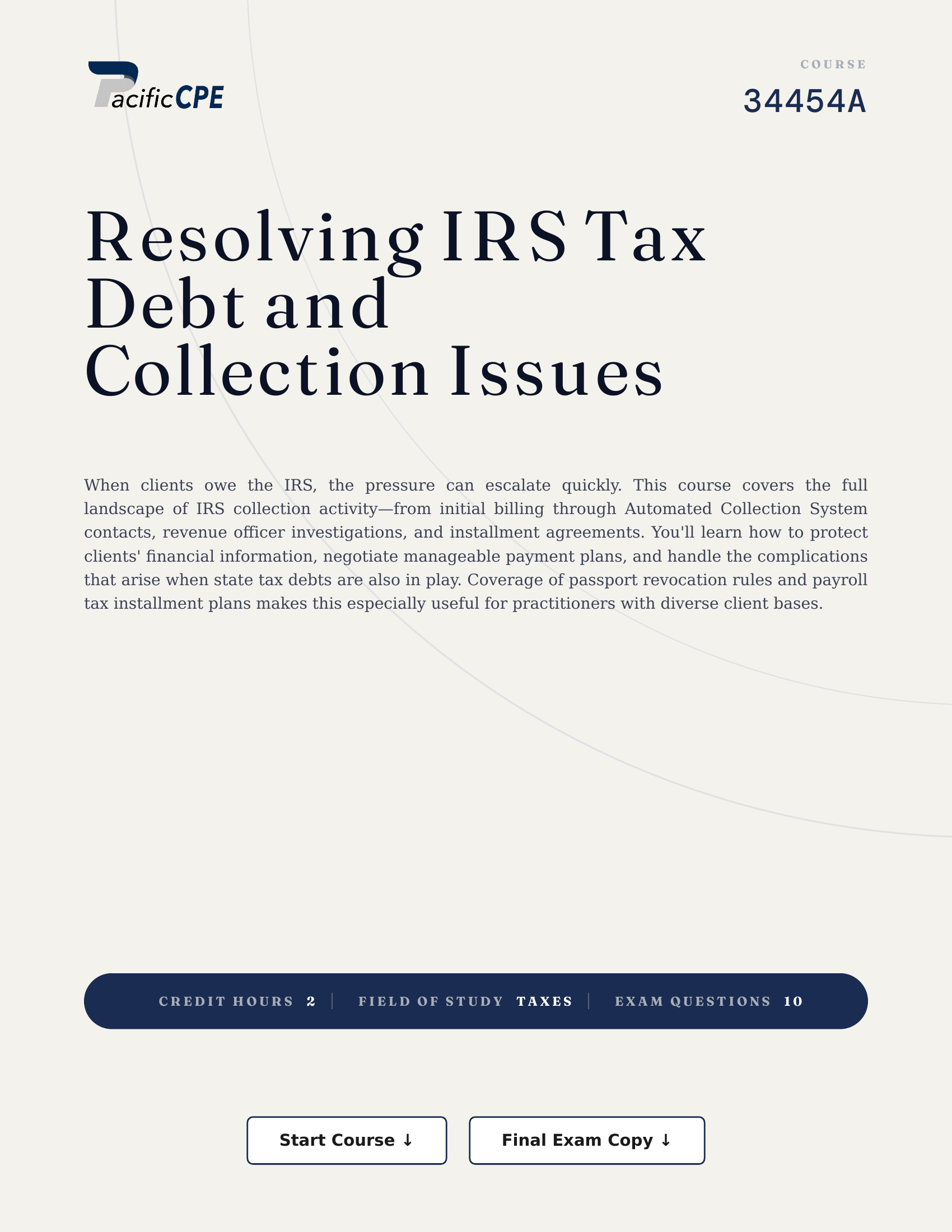 Resolving IRS Tax Debt and Collection Issues
