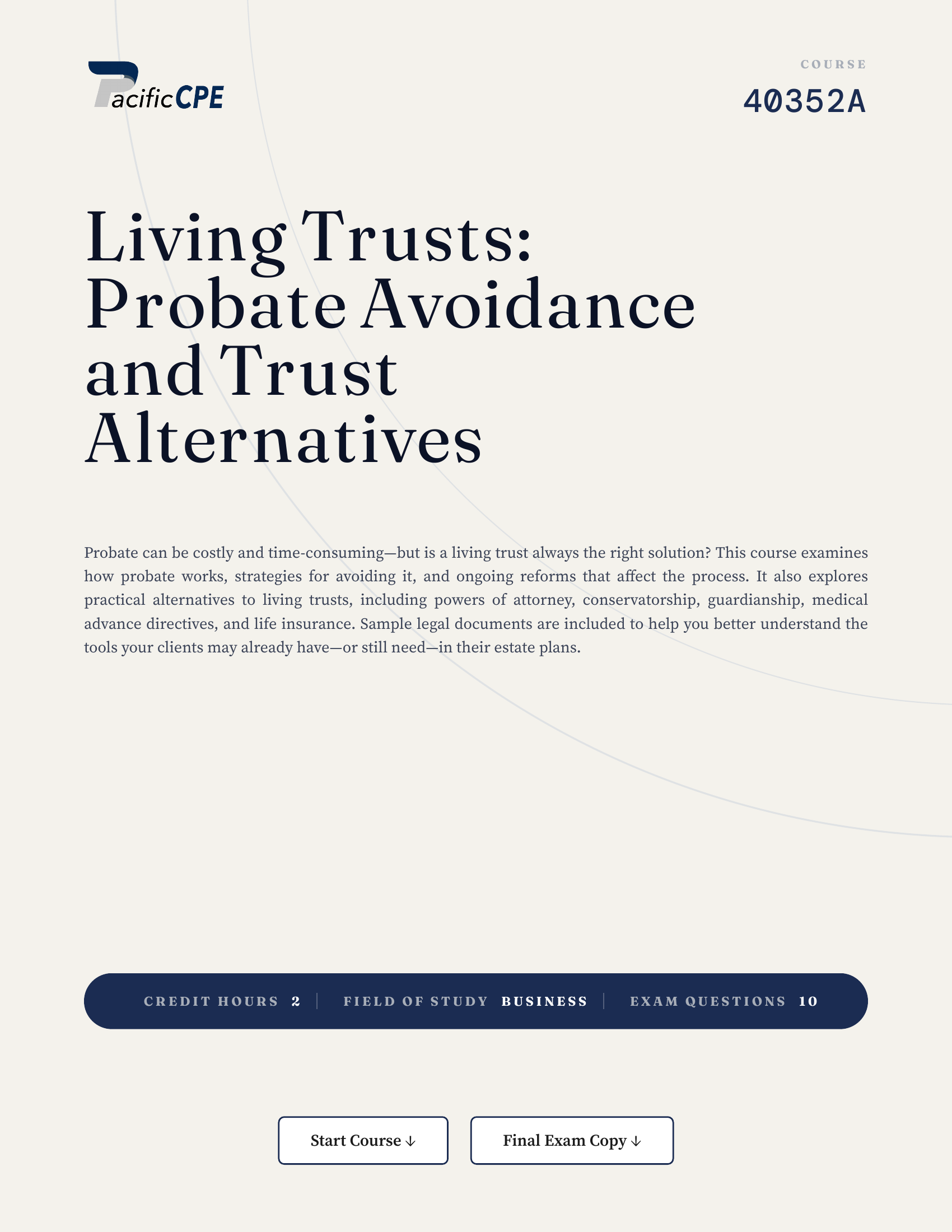 Living Trusts: Probate Avoidance and Trust Alternatives