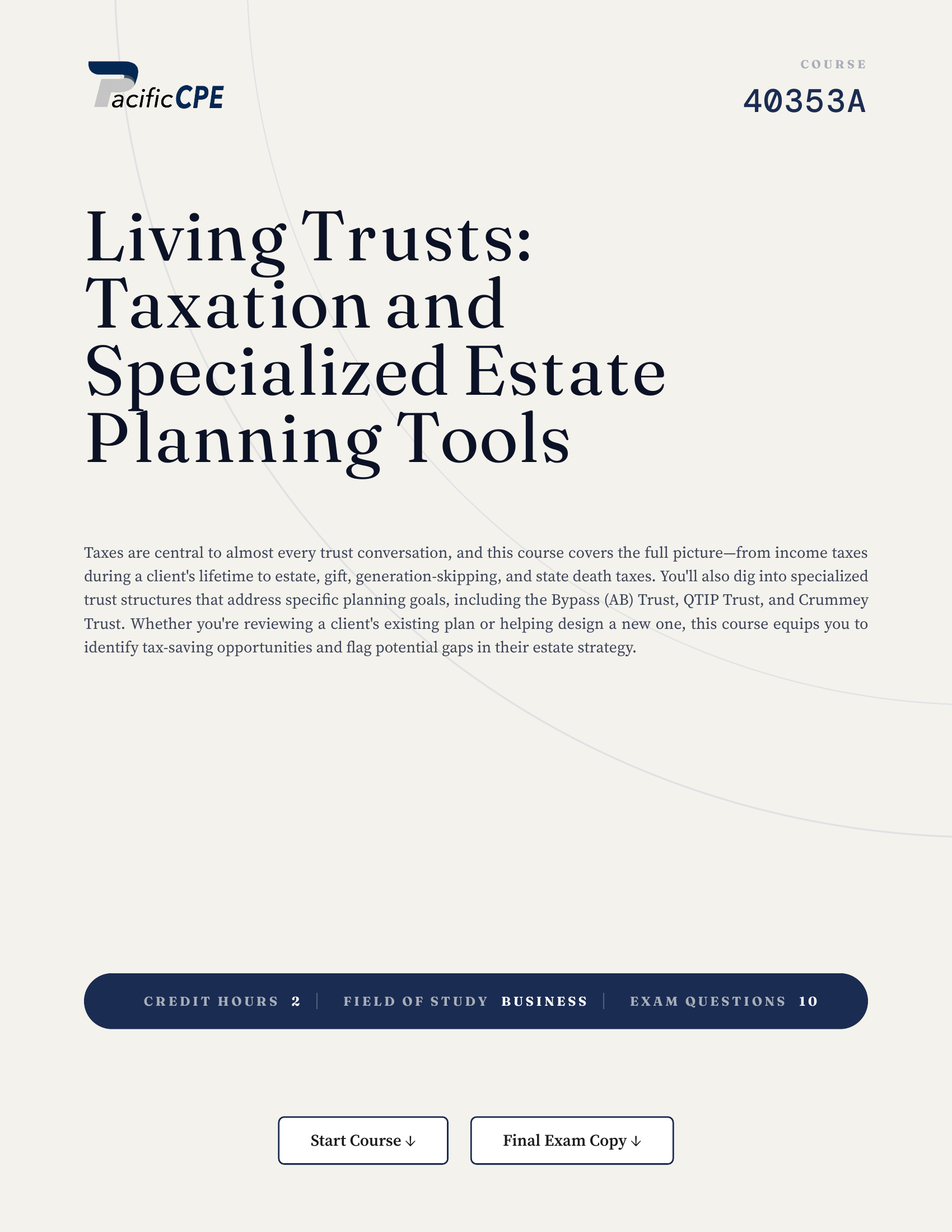 Living Trusts: Taxation and Specialized Estate Planning Tools