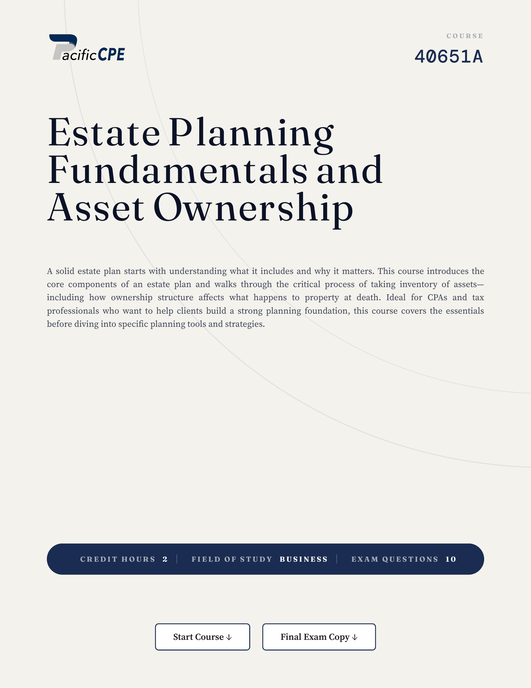 Estate Planning Fundamentals and Asset Ownership