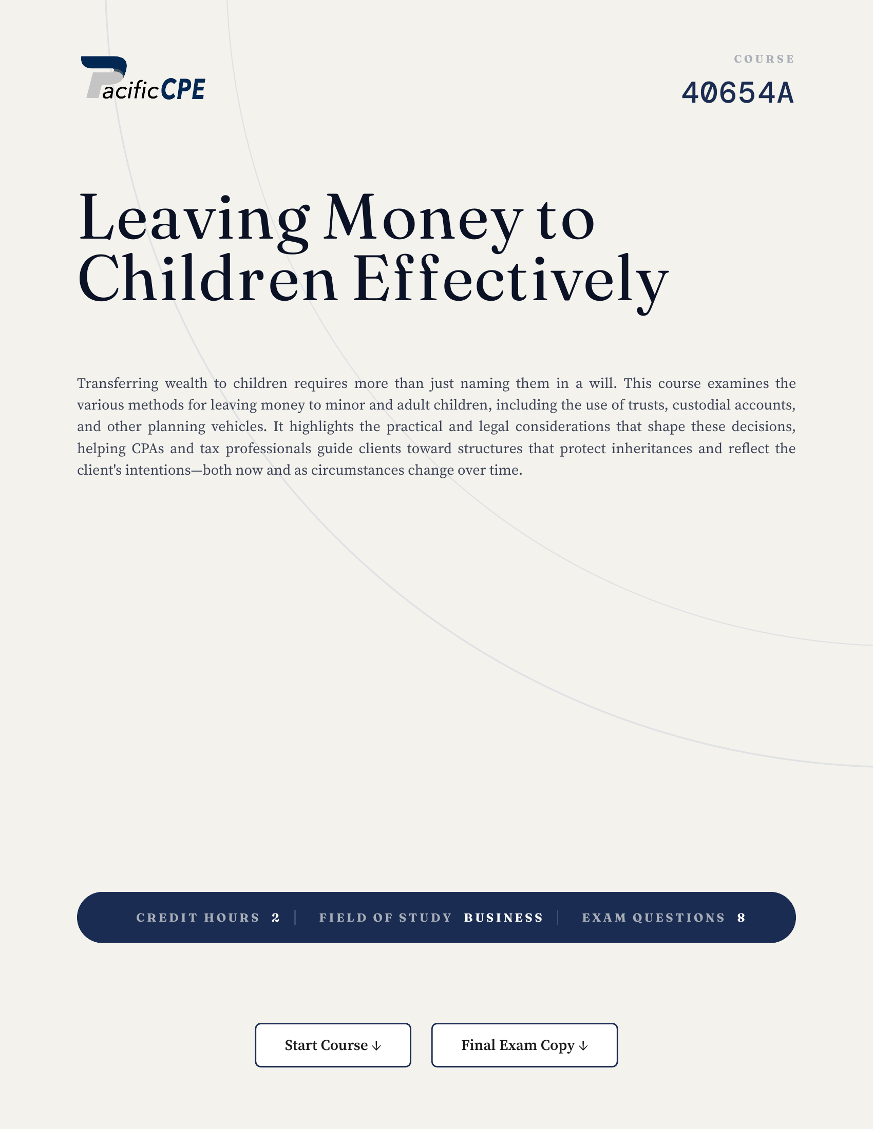 Leaving Money to Children Effectively