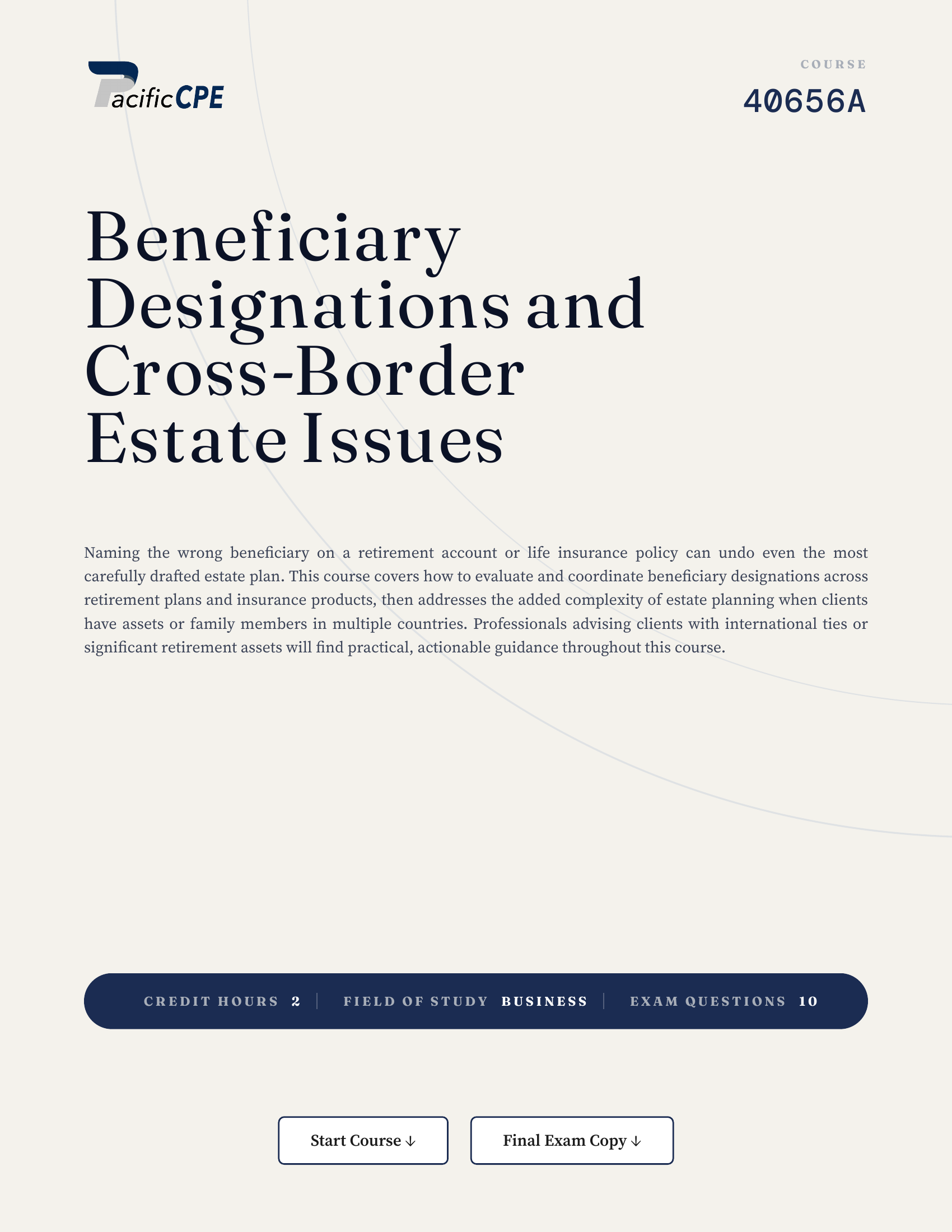 Beneficiary Designations and Cross-Border Estate Issues