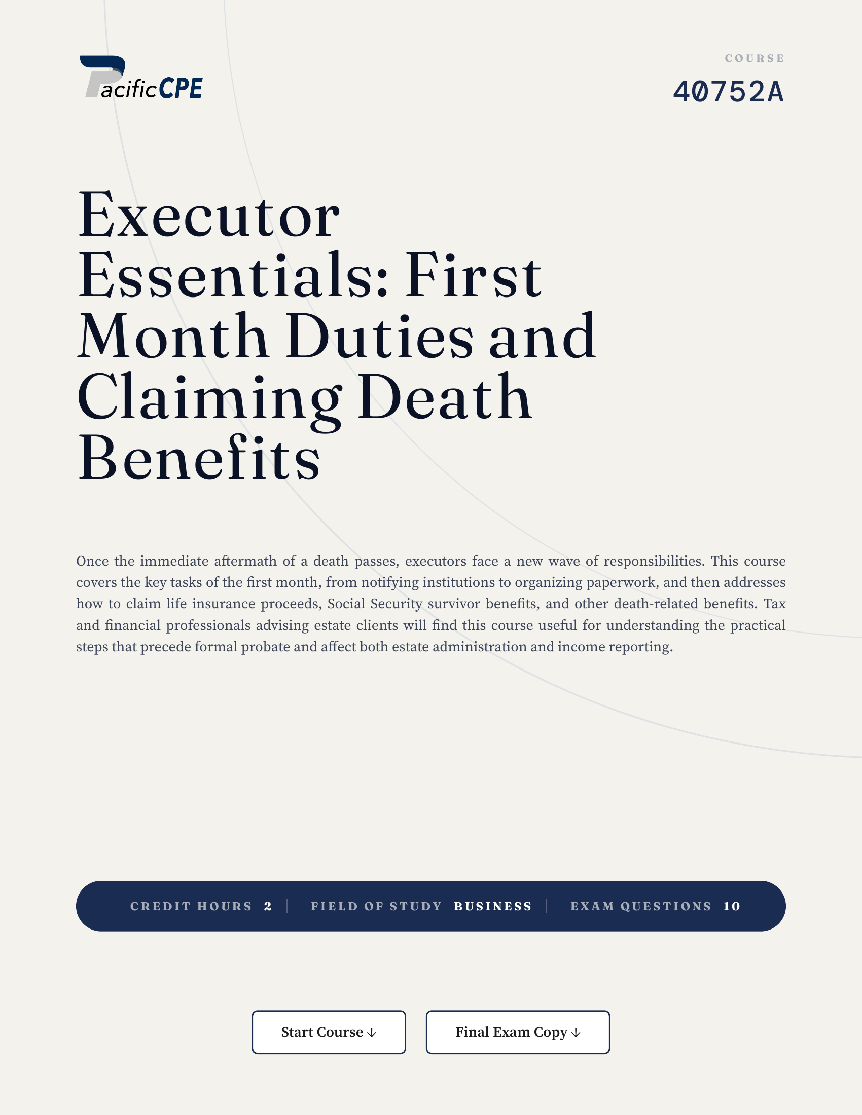 Executor Essentials: First Month Duties and Claiming Death Benefits