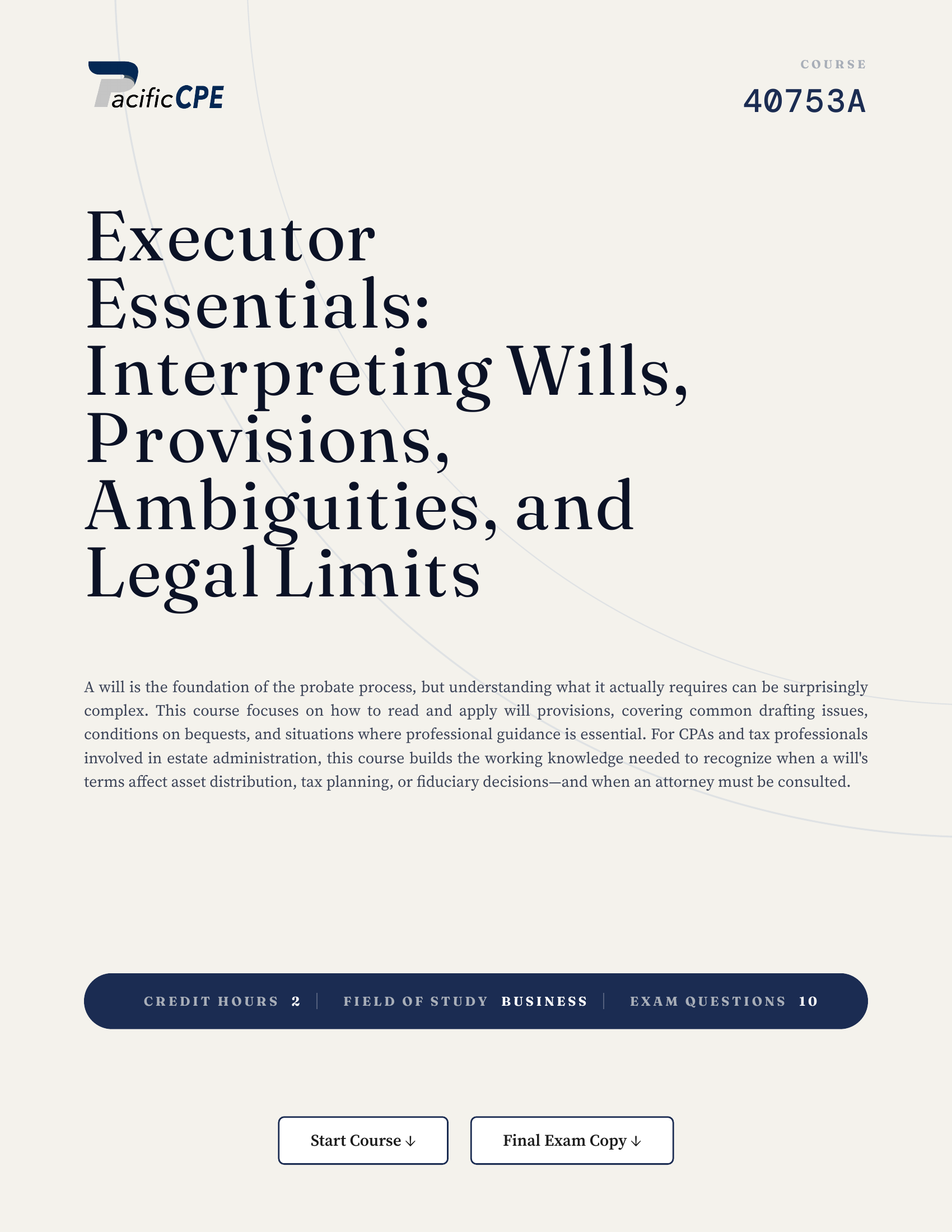 Executor Essentials: Interpreting Wills, Provisions, Ambiguities, and Legal Limits