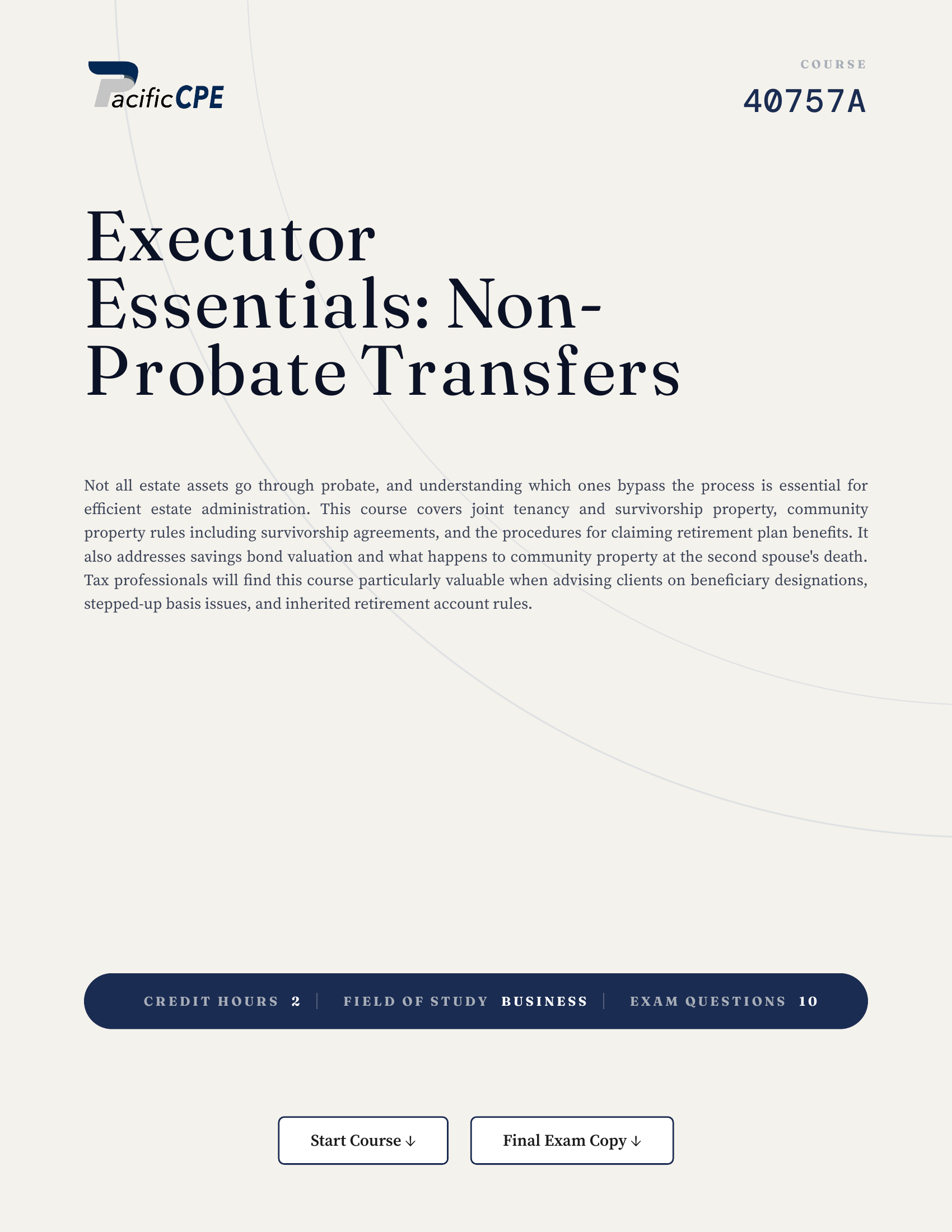 Executor Essentials: Non-Probate Transfers