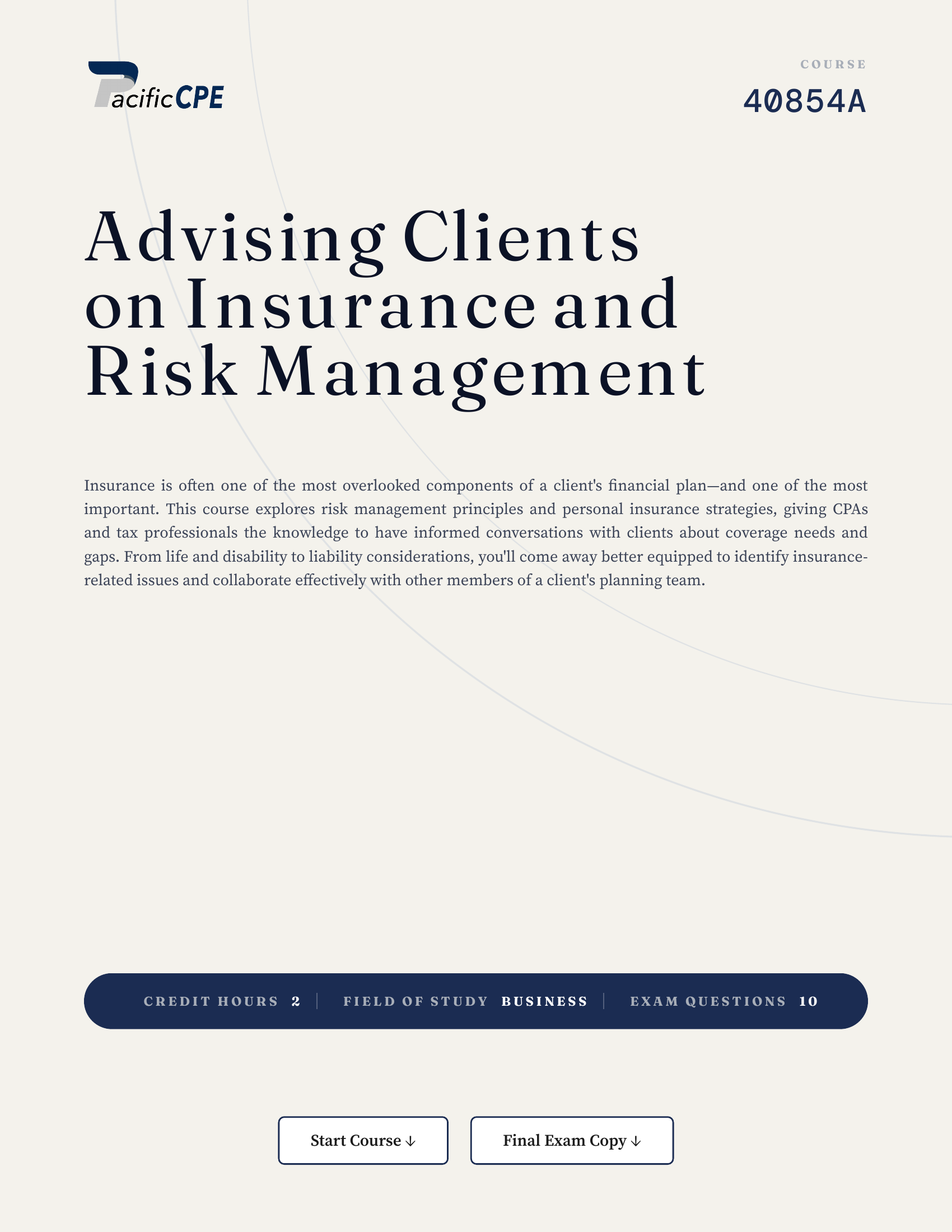 Advising Clients on Insurance and Risk Management